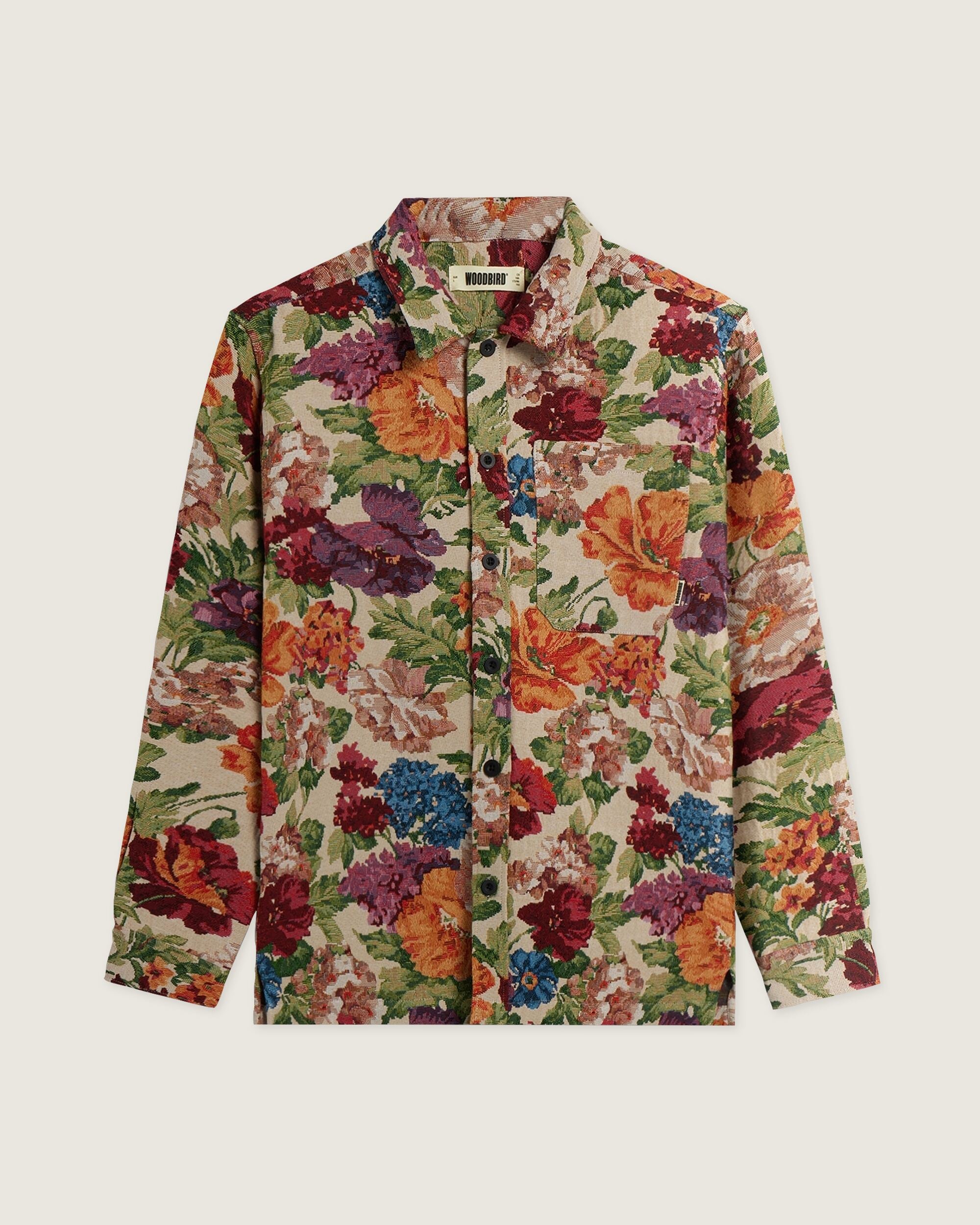 Woodbird WBGlixto Jaquard Shirt Shirts Light Blue