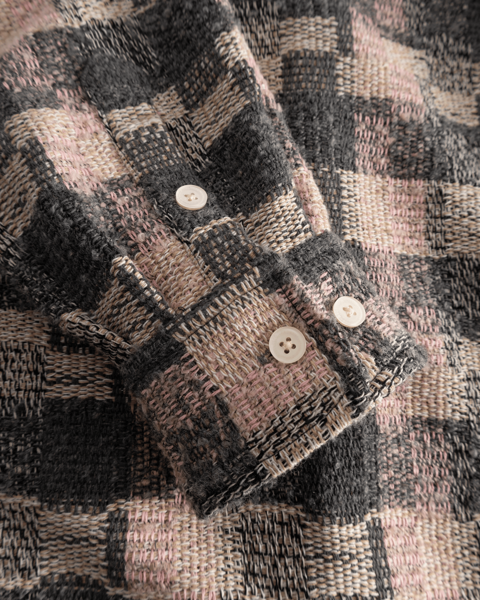 Woodbird WBGlixto Structure Shirt Shirts Grey-Brown