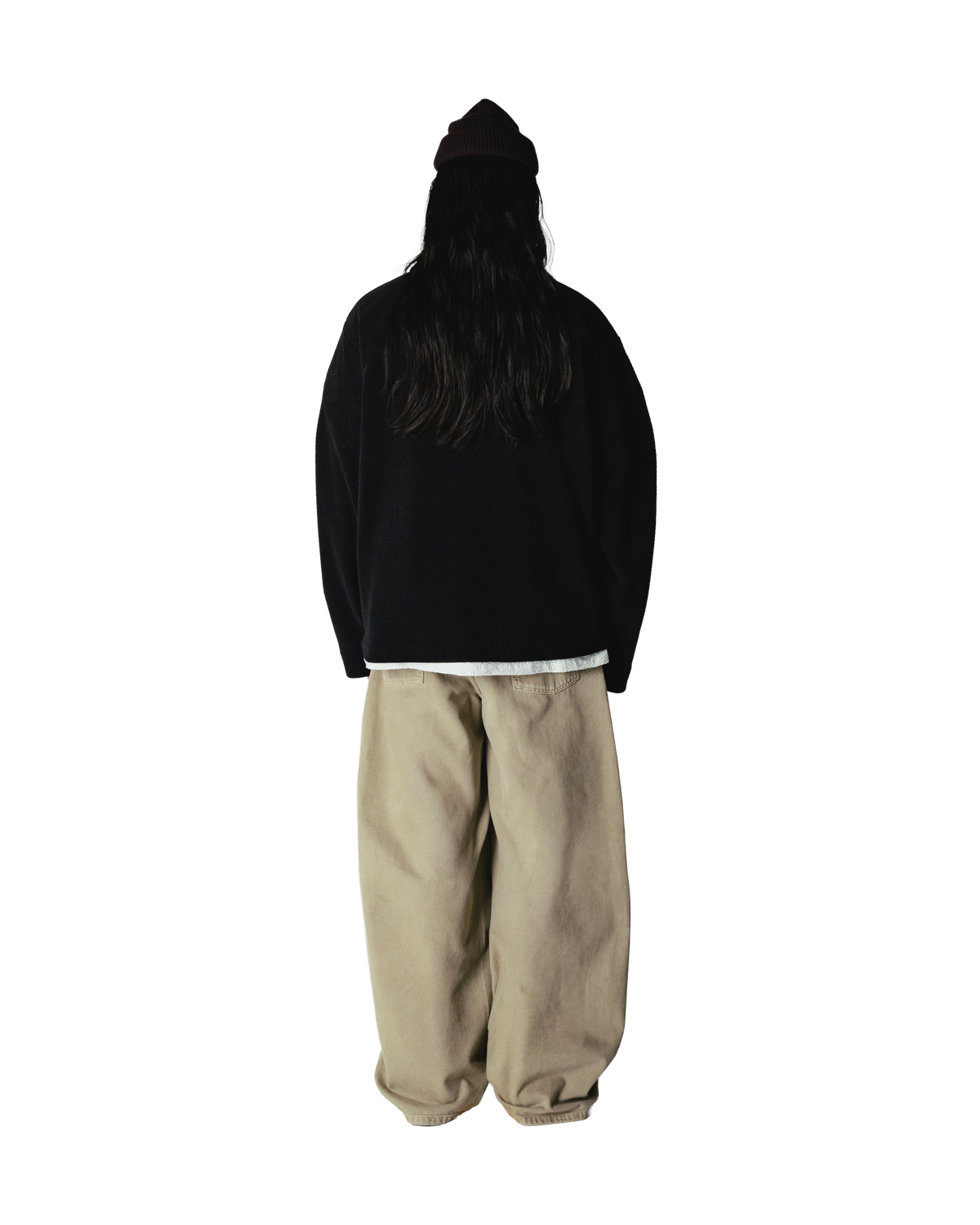 Woodbird WBHiro LS Jiu Zip Polo T-Shirts Black