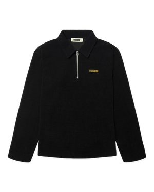 Woodbird WBHiro LS Jiu Zip Polo T-Shirts Black