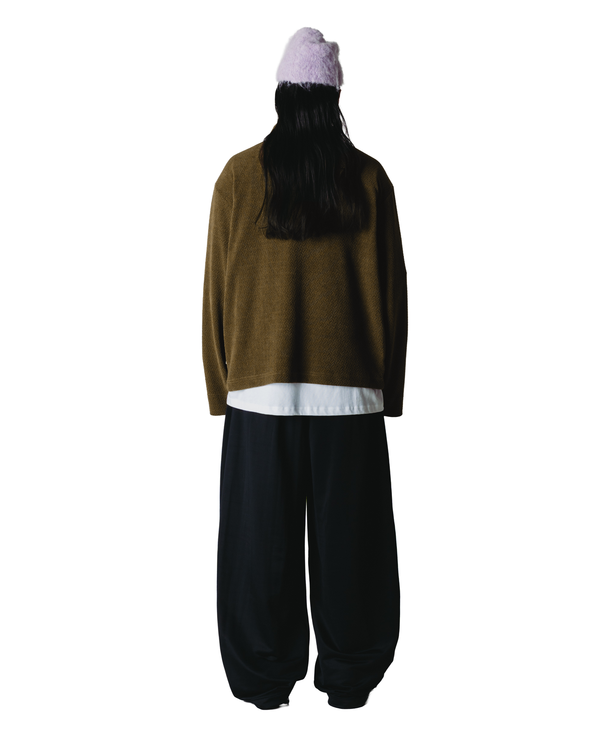 Woodbird WBHiro LS Jiu Zip Polo T-Shirts Dark Olive
