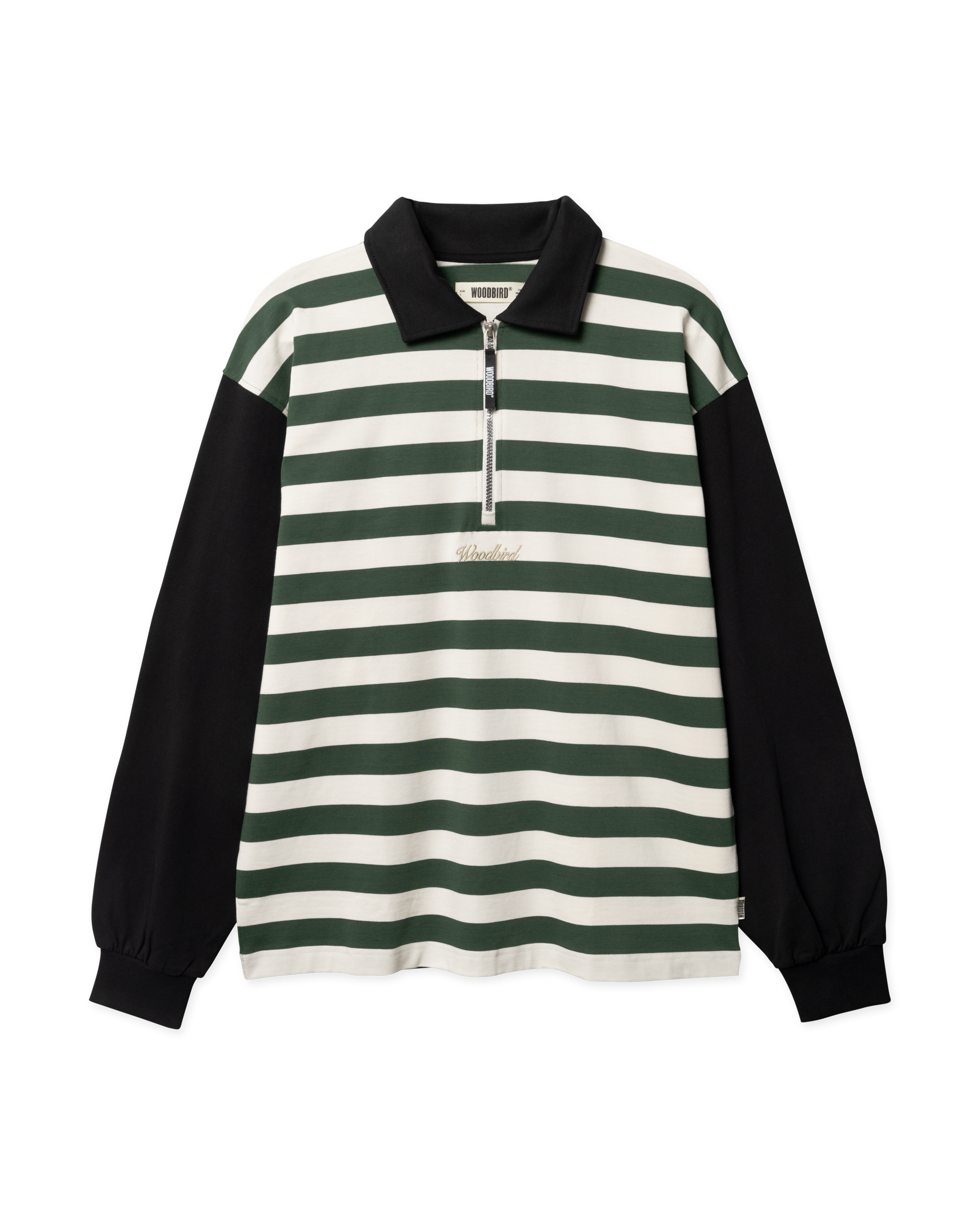 WBHiro L/S Stripe Zip Polo – Woodbird