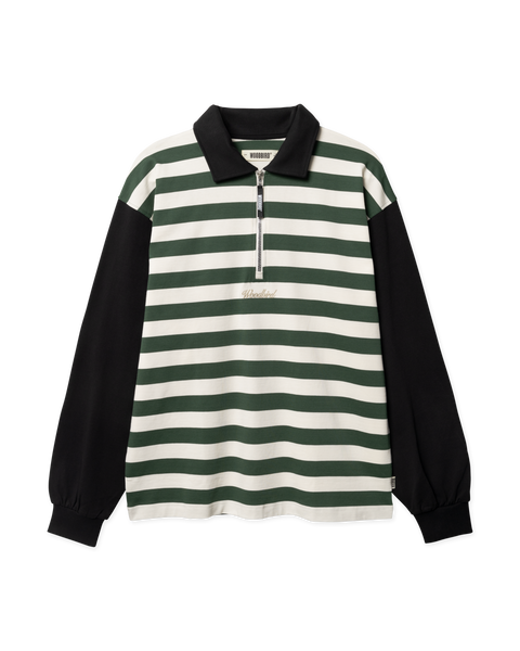 WBHiro L/S Stripe Zip Polo – Woodbird