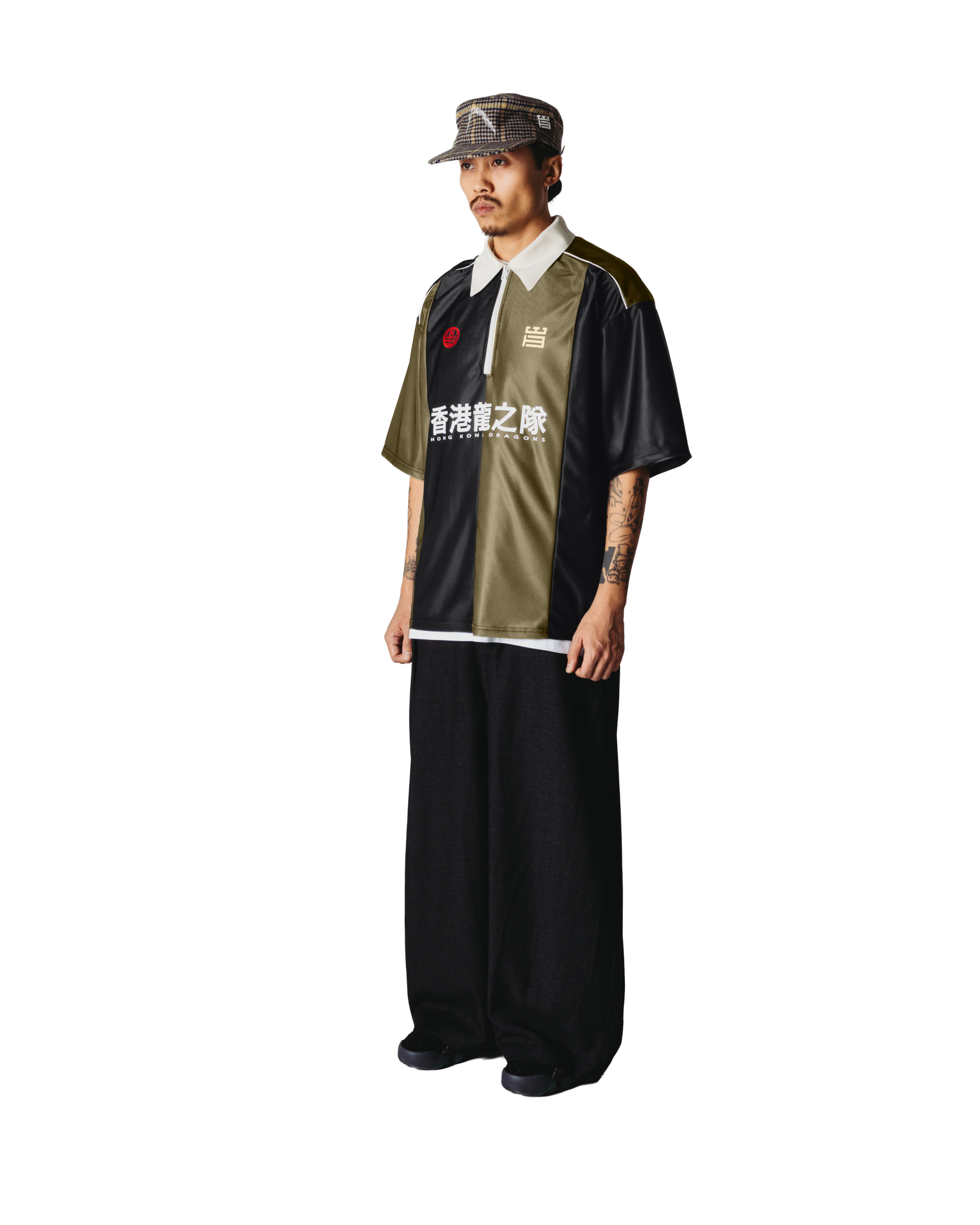 Woodbird WBHiro Sport Zip Polo T-Shirts Dark Olive
