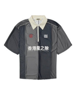 Woodbird WBHiro Sport Zip Polo T-Shirts Slate Blue