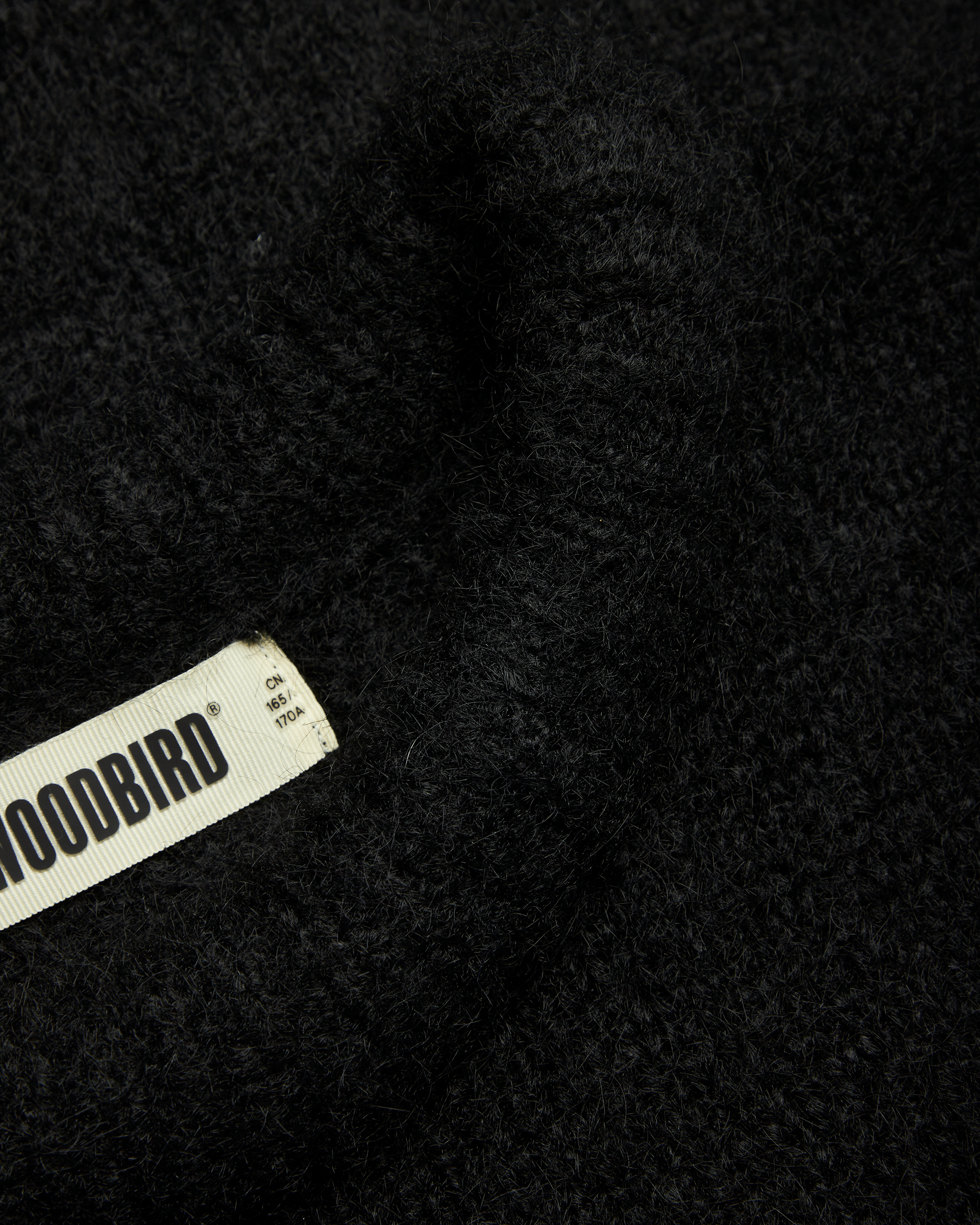 Woodbird Female WBHua Fluffy Crew Knits Black