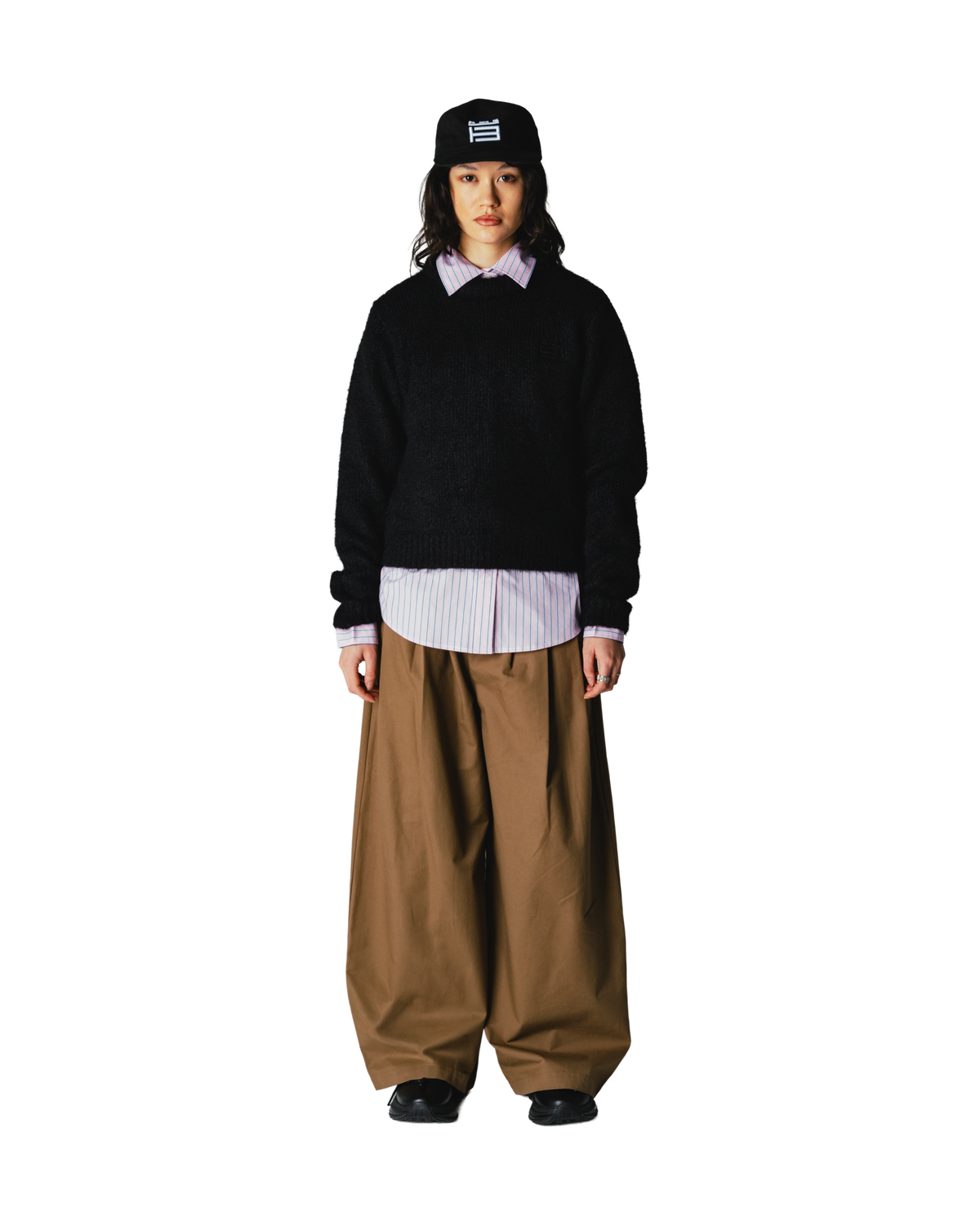 Woodbird Female WBHua Fluffy Crew Knits Black