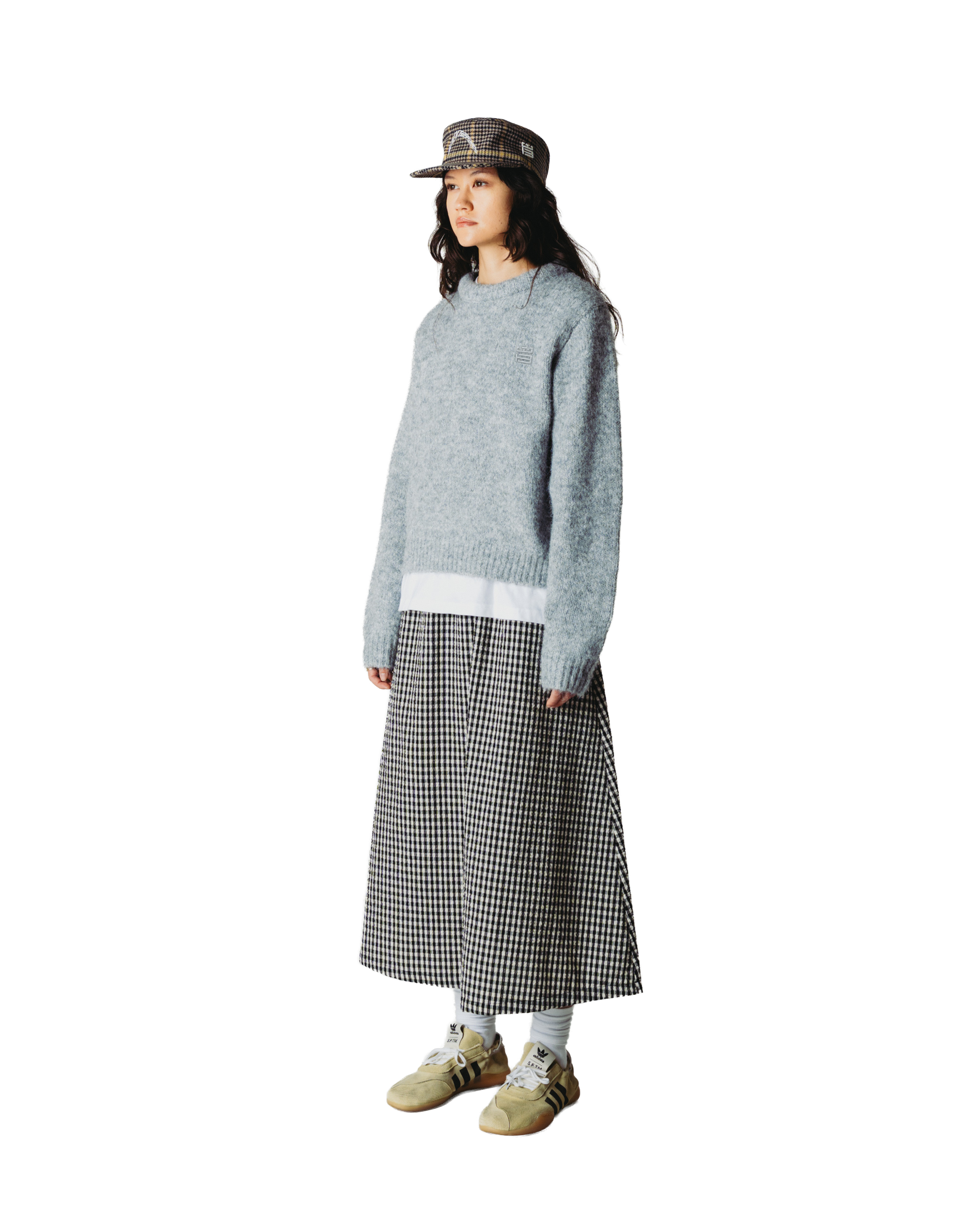 Woodbird Female WBHua Fluffy Crew Knits Grey Melange