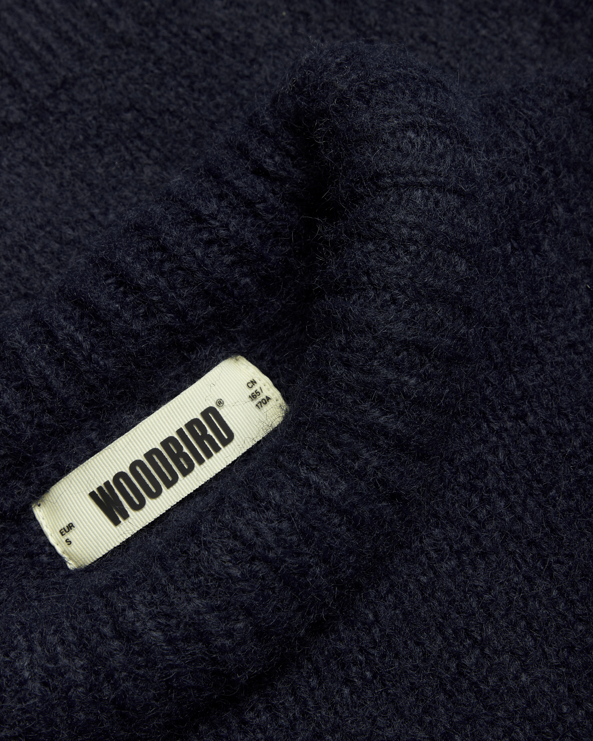 Woodbird Female WBHua Fluffy Crew Knits Navy