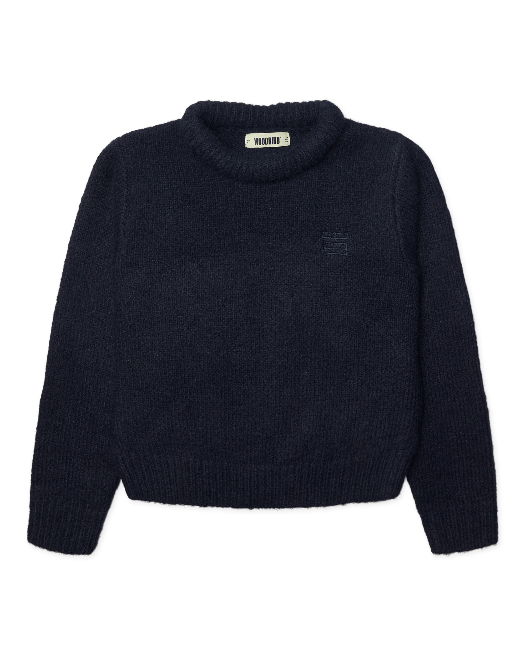 Woodbird Female WBHua Fluffy Crew Knits Navy