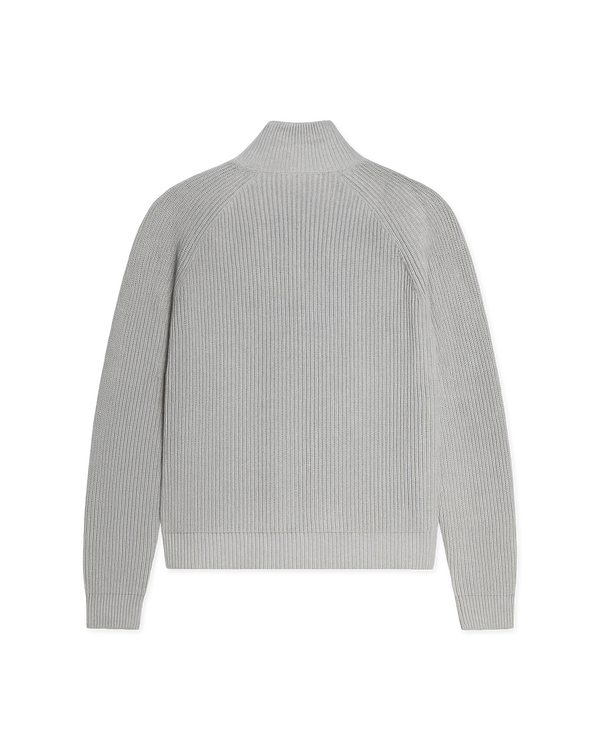 Woodbird WBJass Wool Zip Knits Light Grey Melange