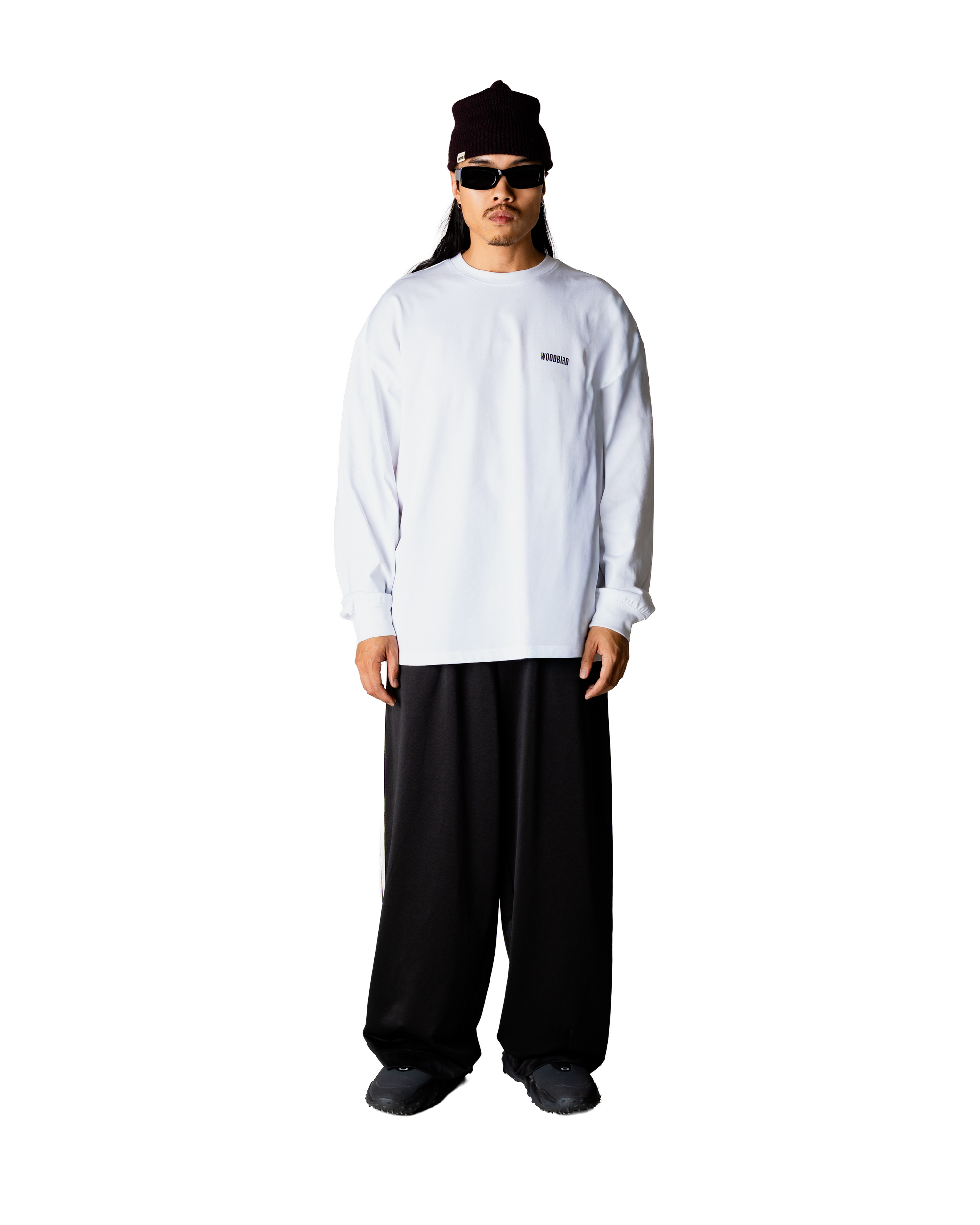 Woodbird WBJoes L/S Logo Tee T-Shirts White