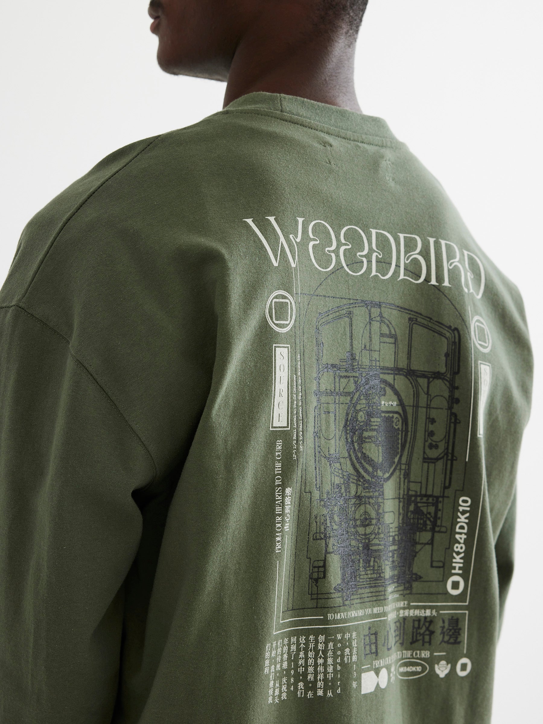 Woodbird WBJoes Train L/S Tee T-Shirts Army Green