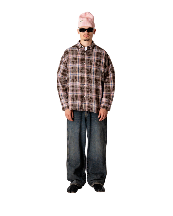 Woodbird WBJong Check Shirt Shirts Brown Check