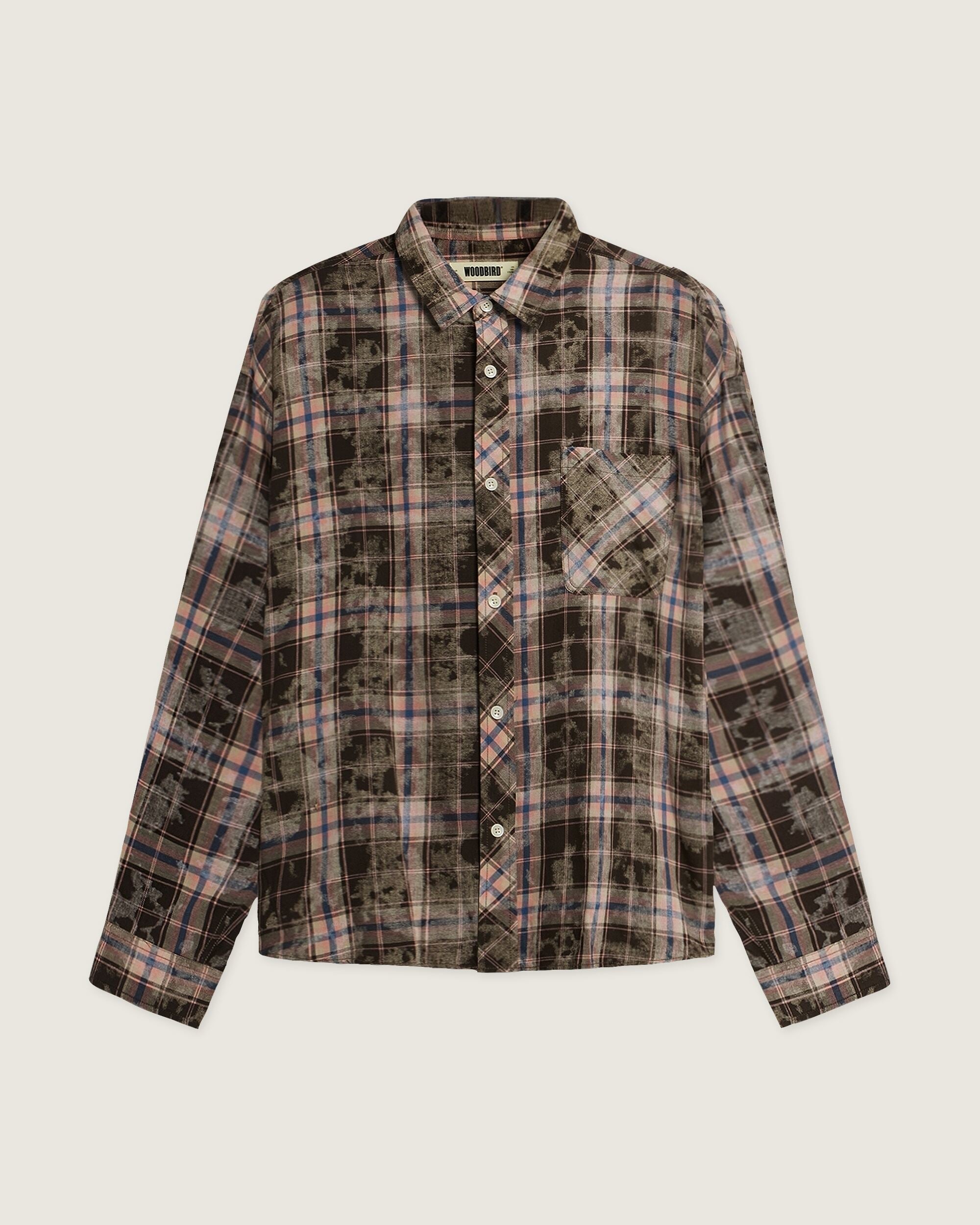 Woodbird WBJong Check Shirt Shirts Brown Check