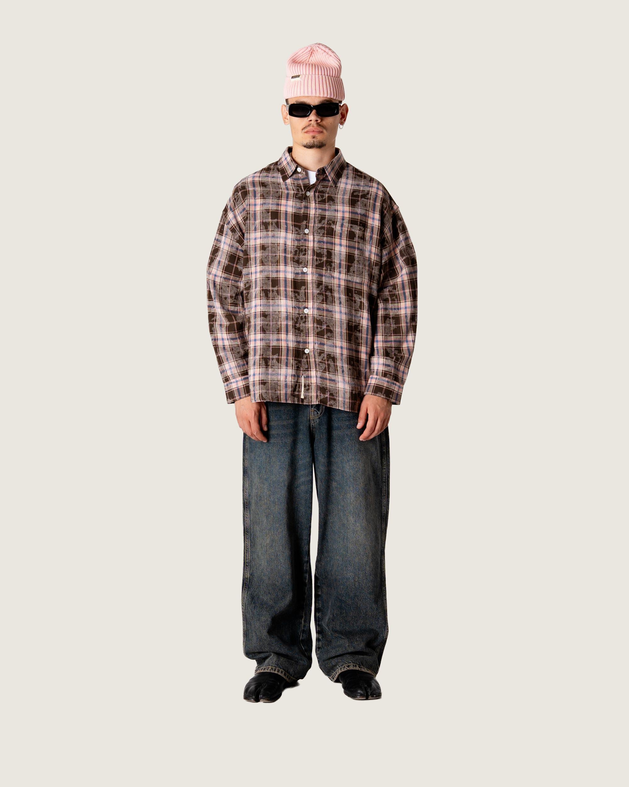 Woodbird WBJong Check Shirt Shirts Brown Check