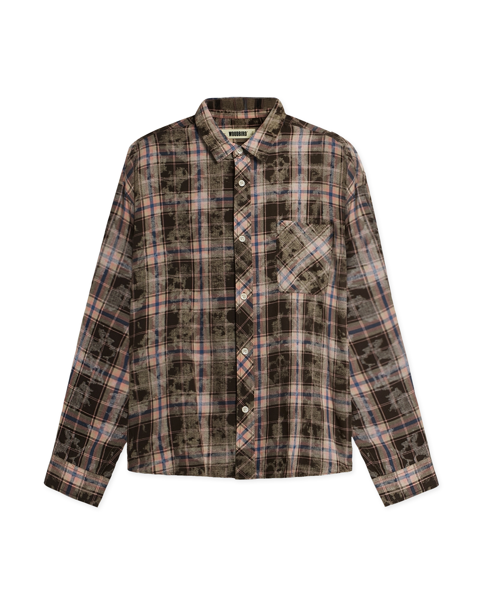 Woodbird WBJong Check Shirt Shirts Brown Check