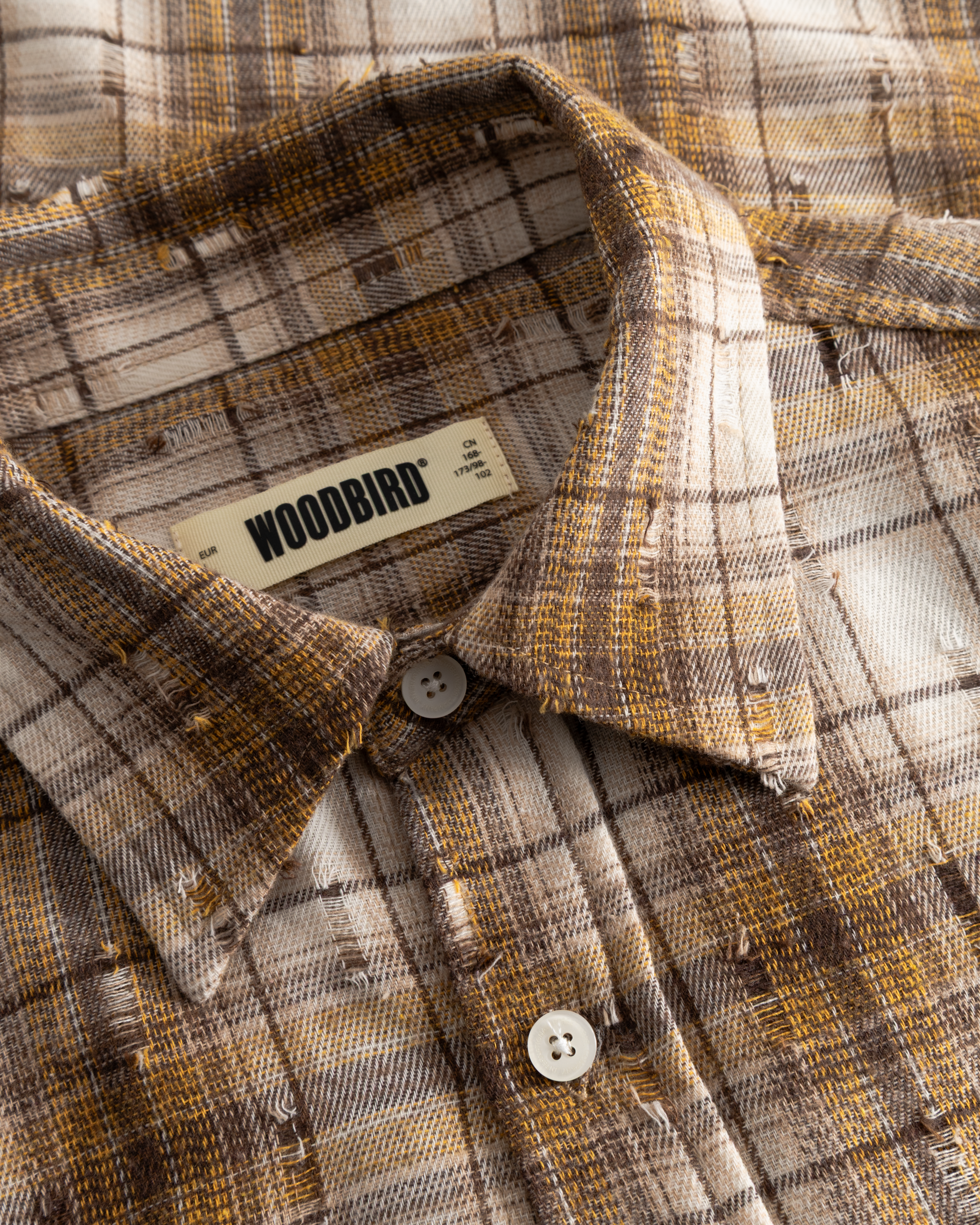 Woodbird WBJong Check Supply Shirt Shirts Brown Check