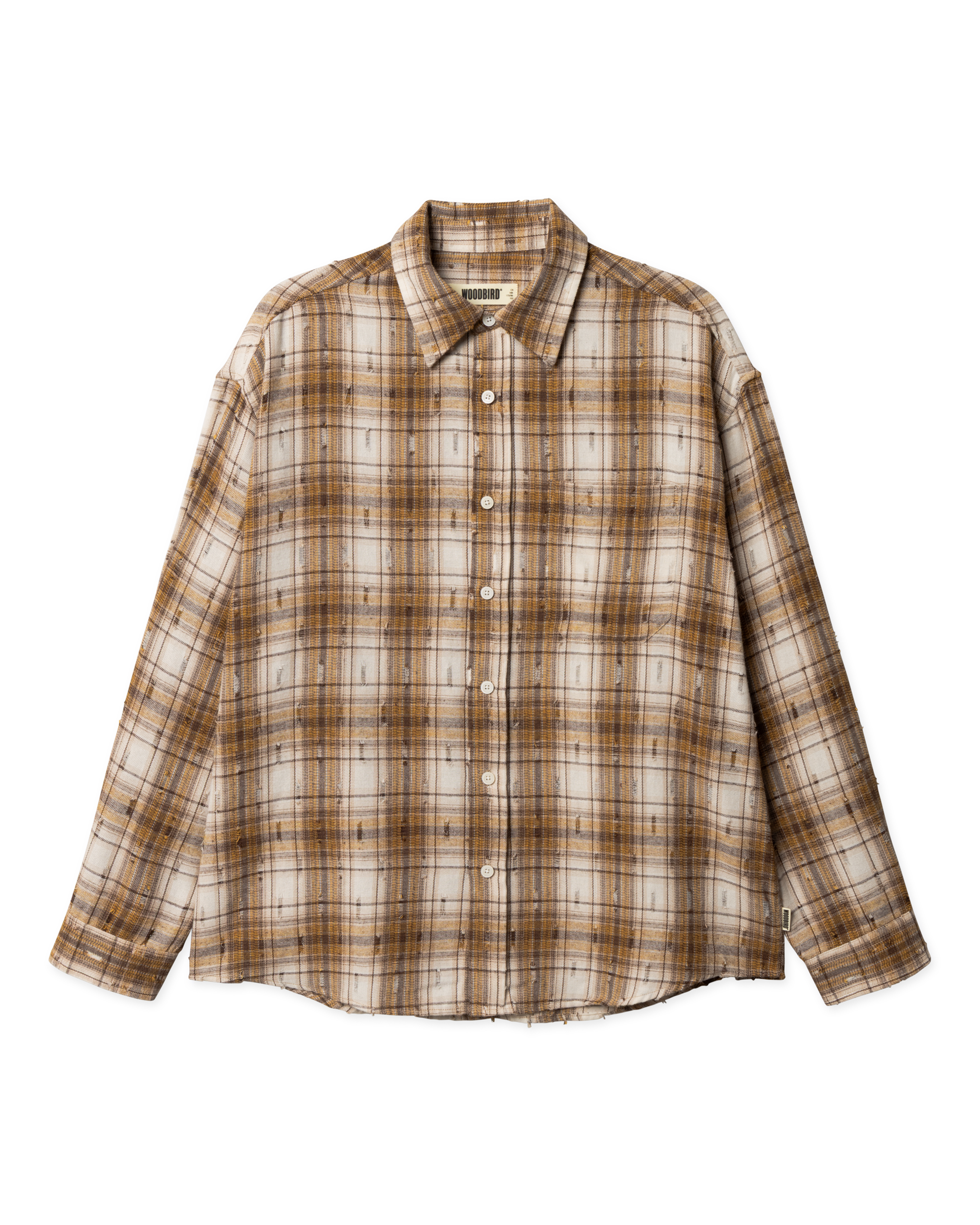 Woodbird WBJong Check Supply Shirt Shirts Brown Check