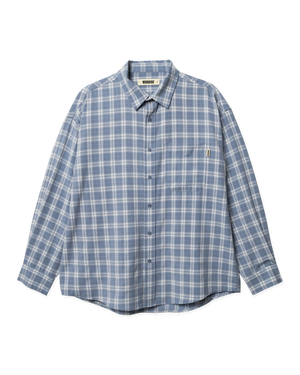 Woodbird WBJong Dobby Check Shirt Shirts Light Blue