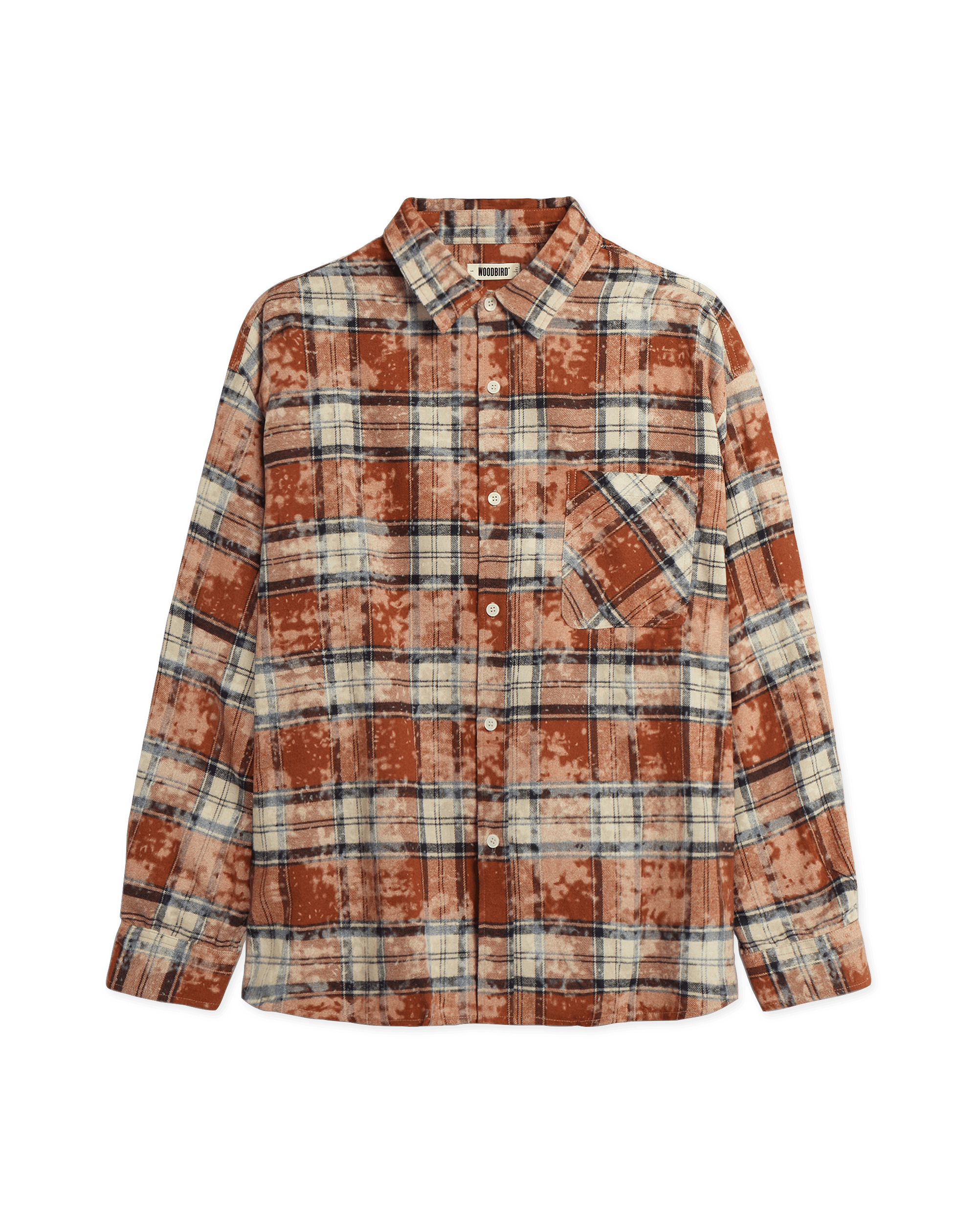 Woodbird WBJong Dull Shirt Shirts Dark Red