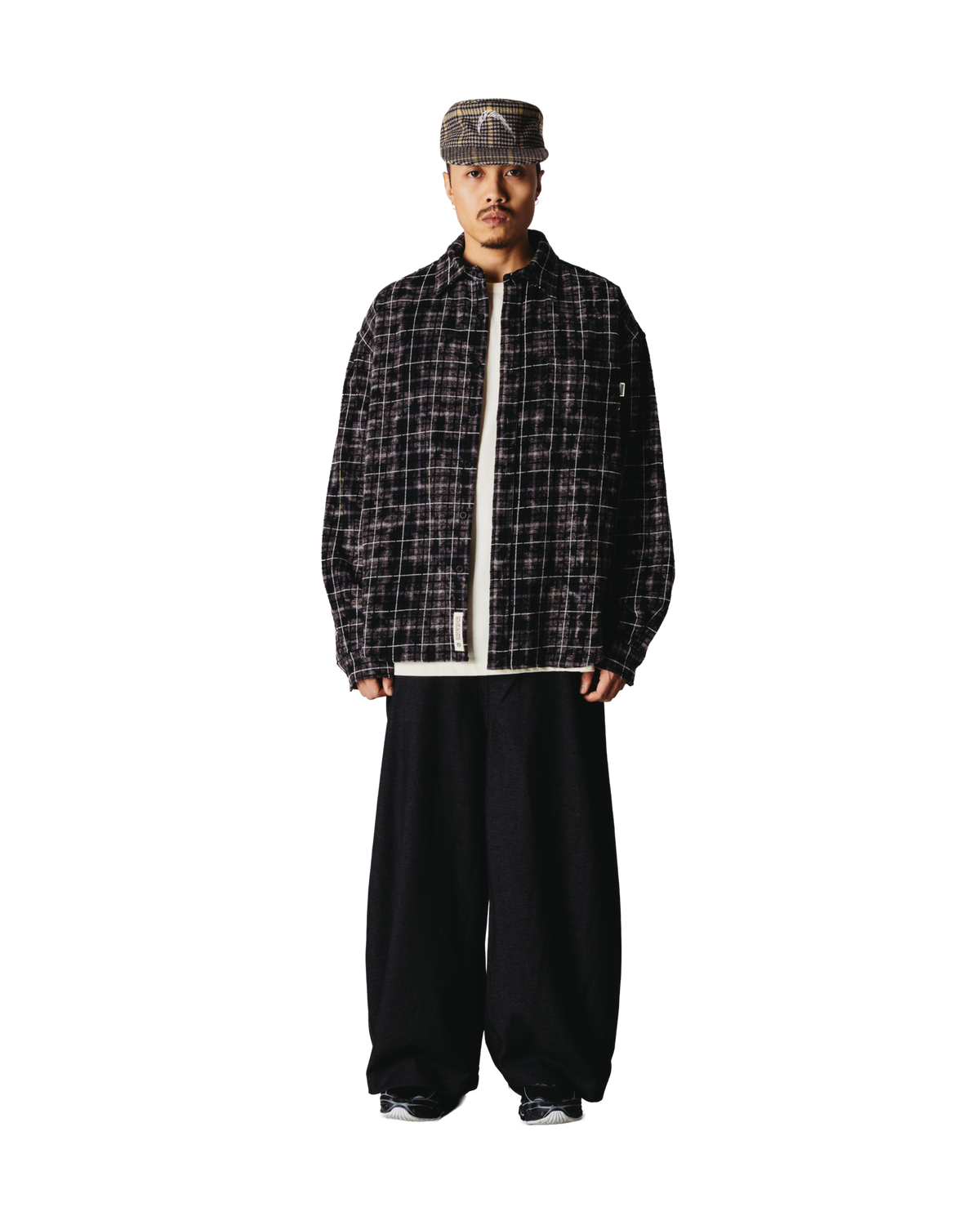 Woodbird WBJong Wash Check Shirt Shirts Black-White
