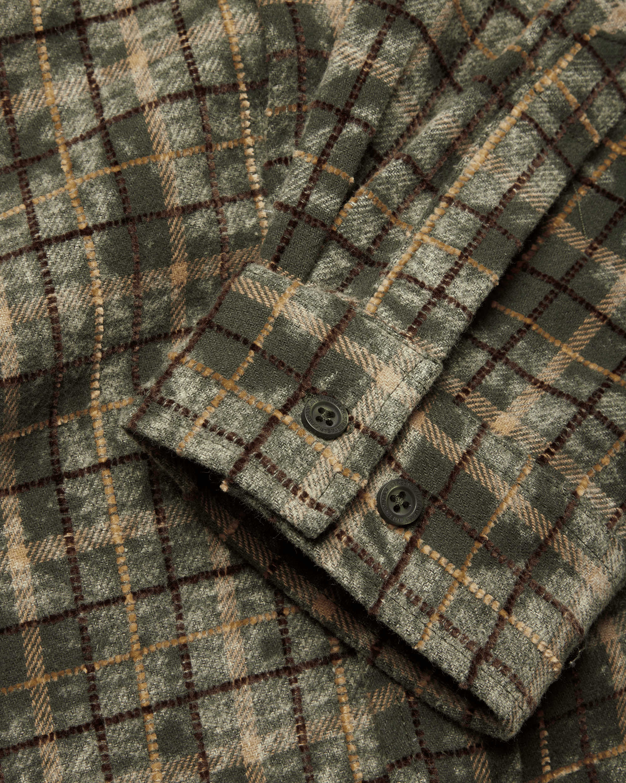 Woodbird WBJong Wash Check Shirt Shirts Honey-Dark Olive