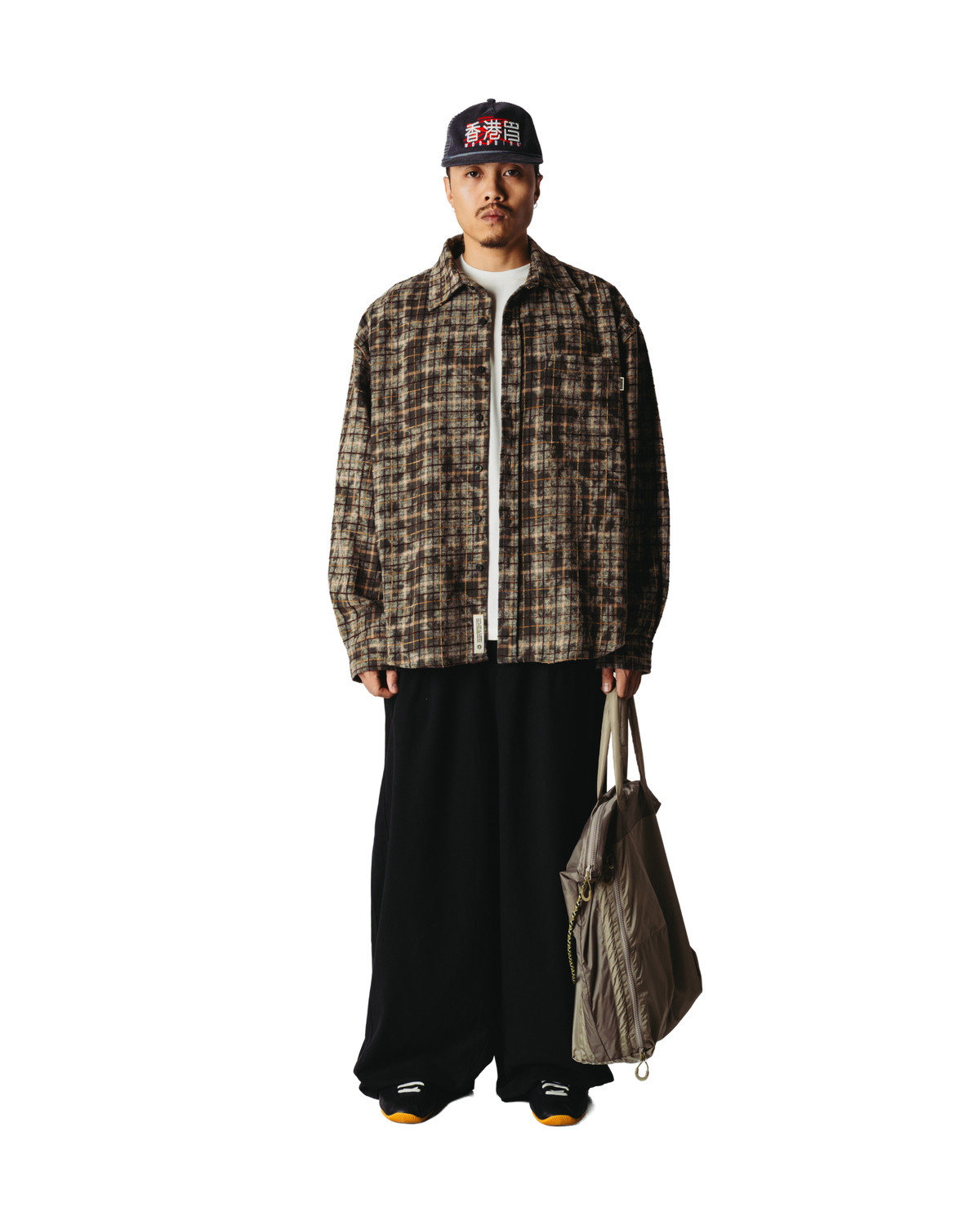 Woodbird WBJong Wash Check Shirt Shirts Honey-Dark Olive