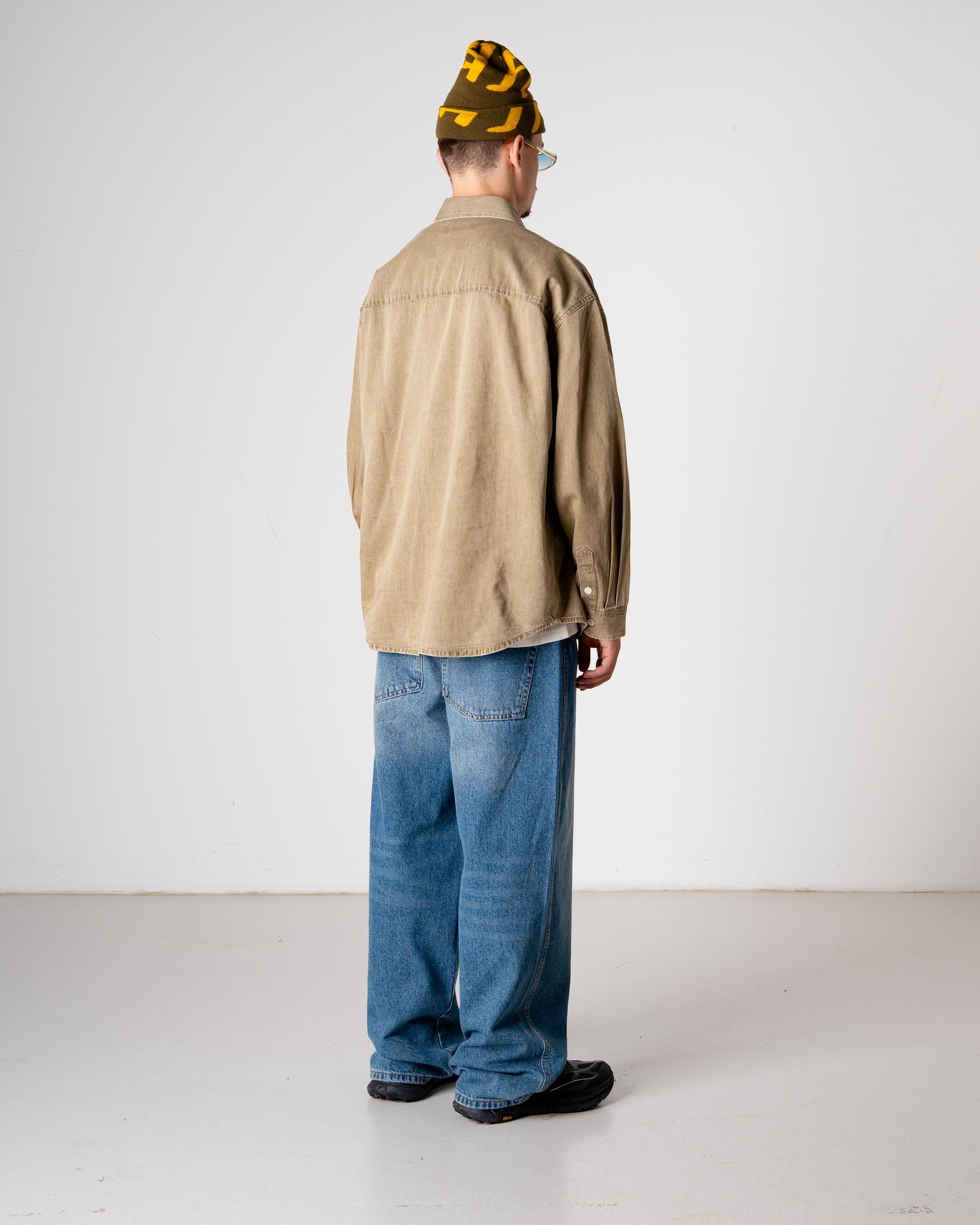Woodbird WBJong Washed Shirt Shirts Stone