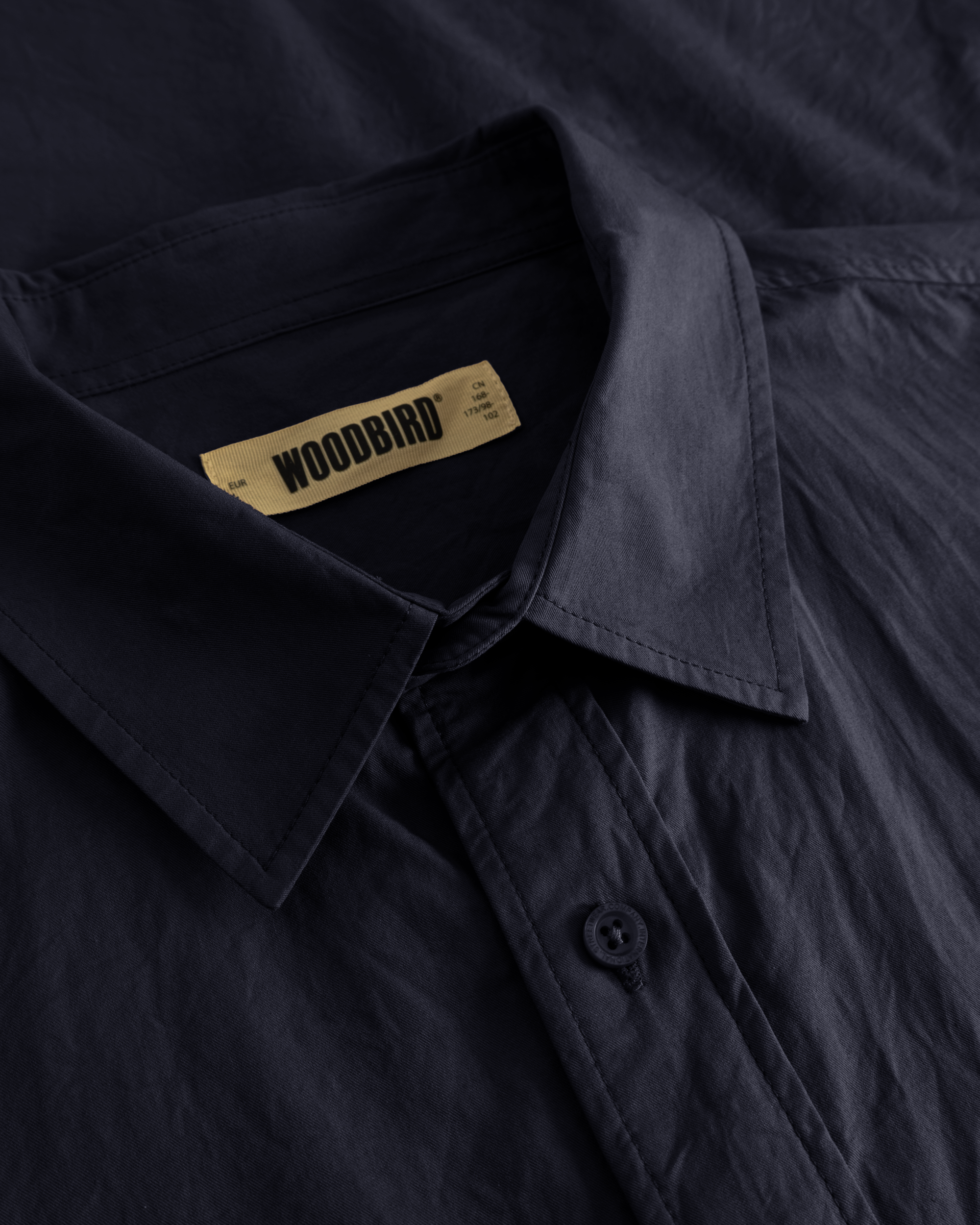 Woodbird WBJong Washed Shirt Shirts Navy