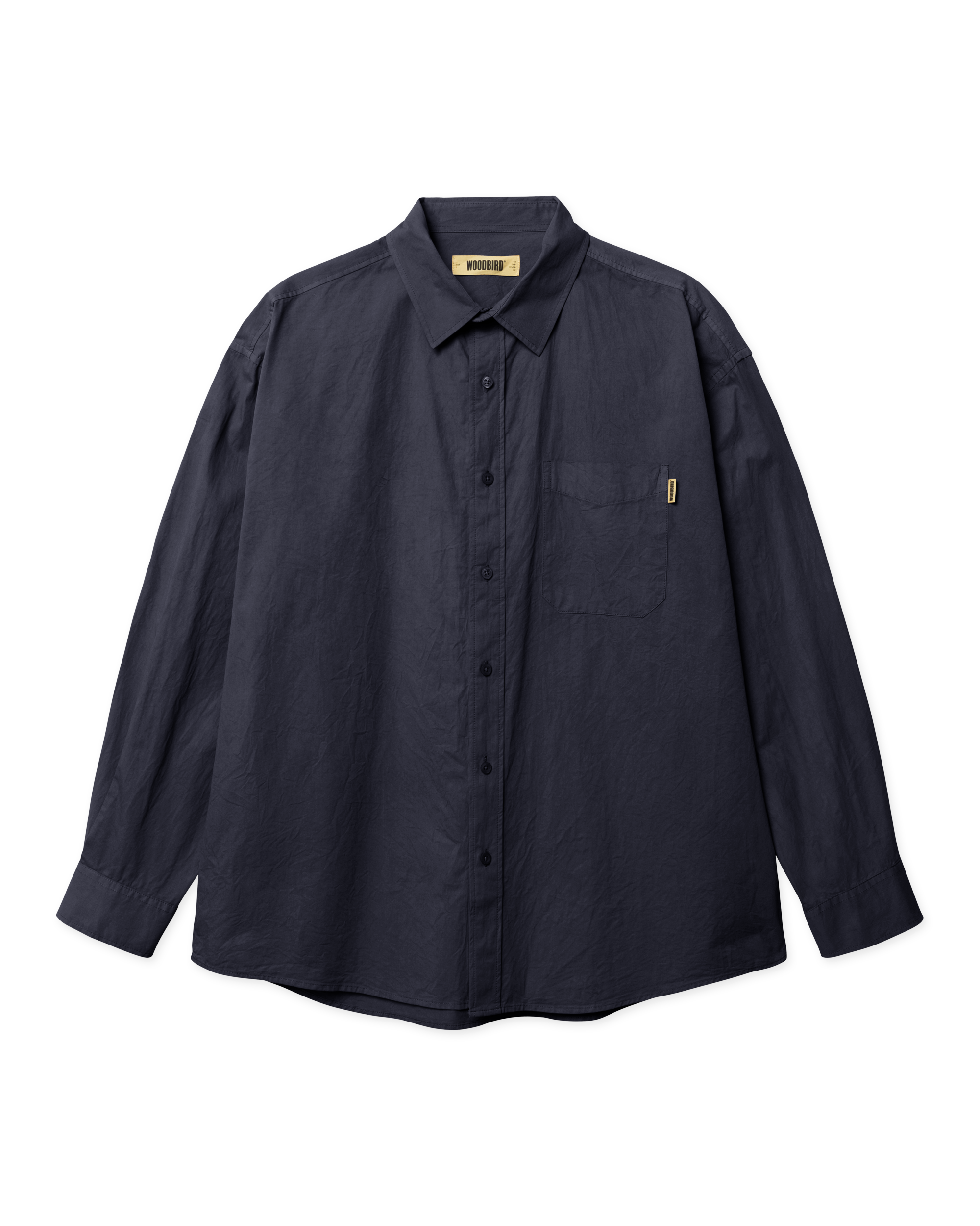Woodbird WBJong Washed Shirt Shirts Navy