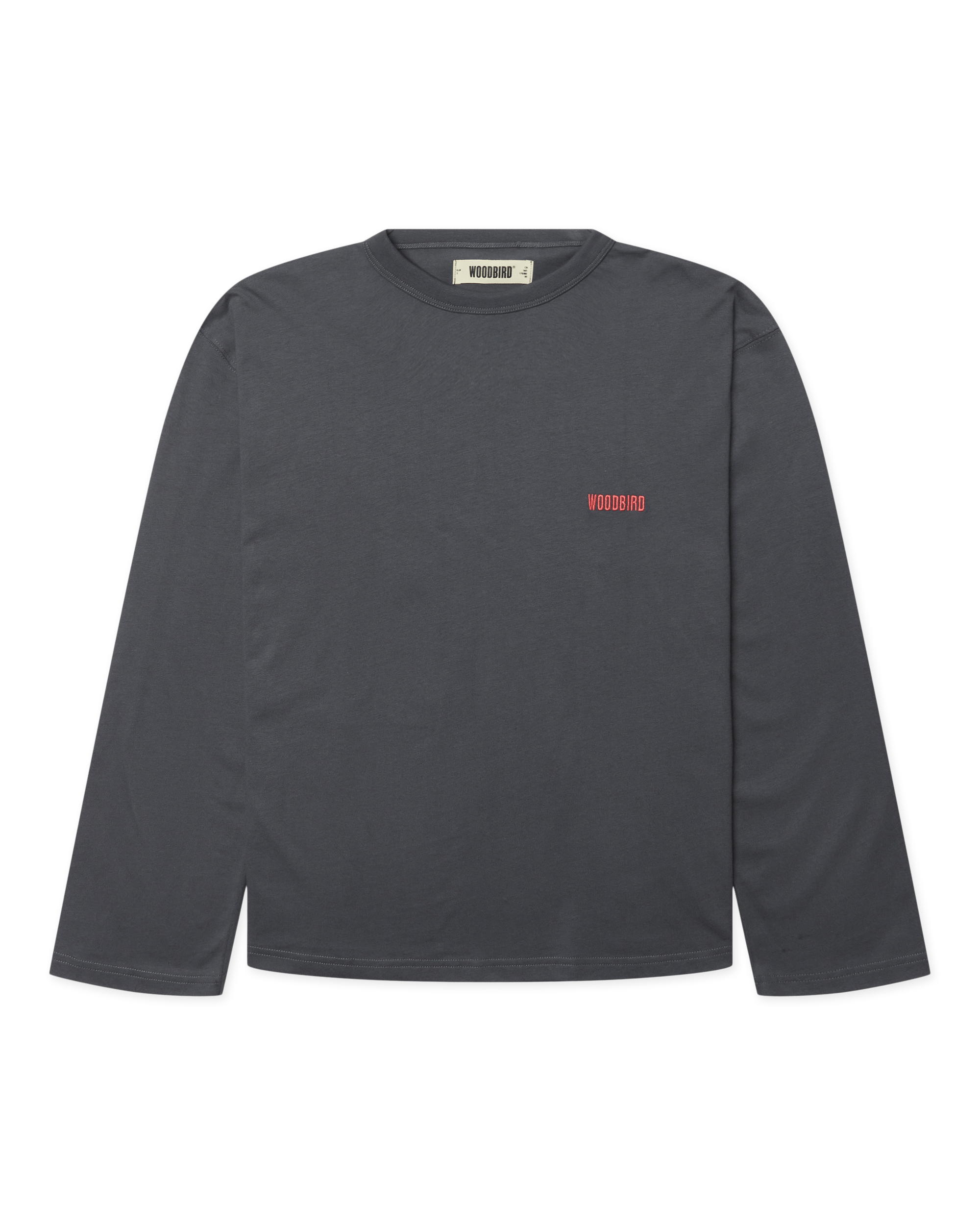 Woodbird Female WBJoul LS Mono Tee T-Shirts Slate Blue