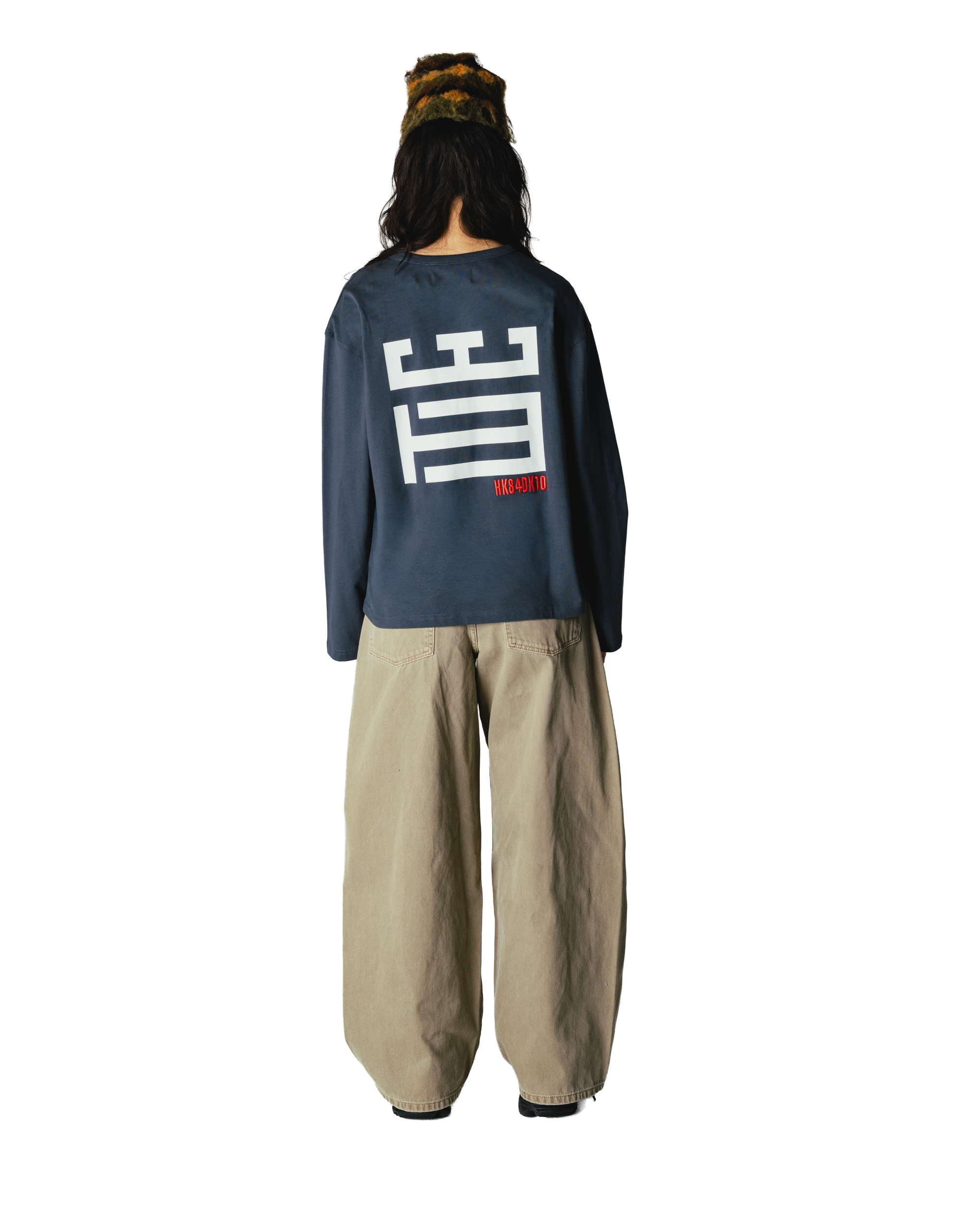 Woodbird Female WBJoul LS Mono Tee T-Shirts Slate Blue