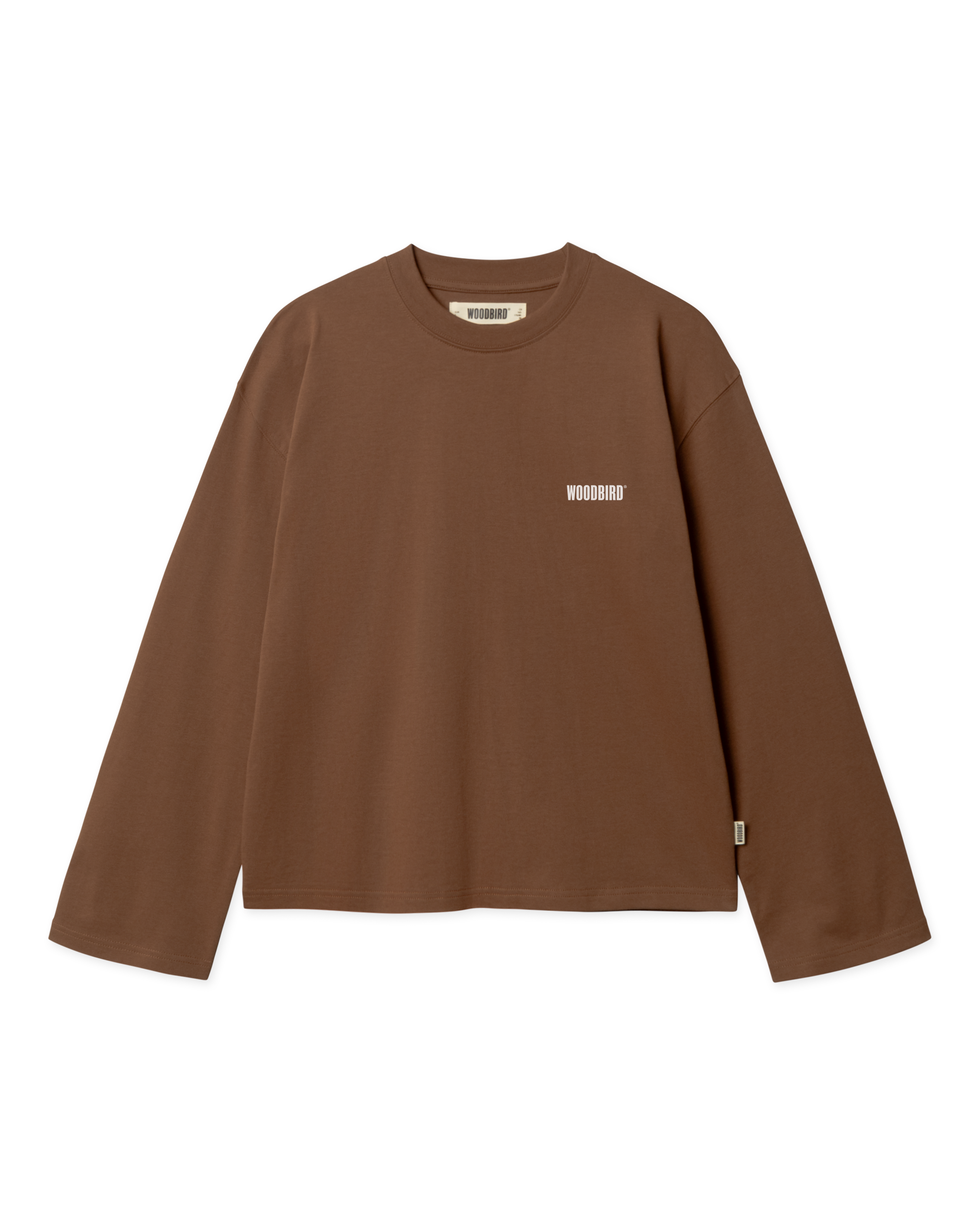 Woodbird Female WBJoul L/S WB Tee T-Shirts Mid Brown
