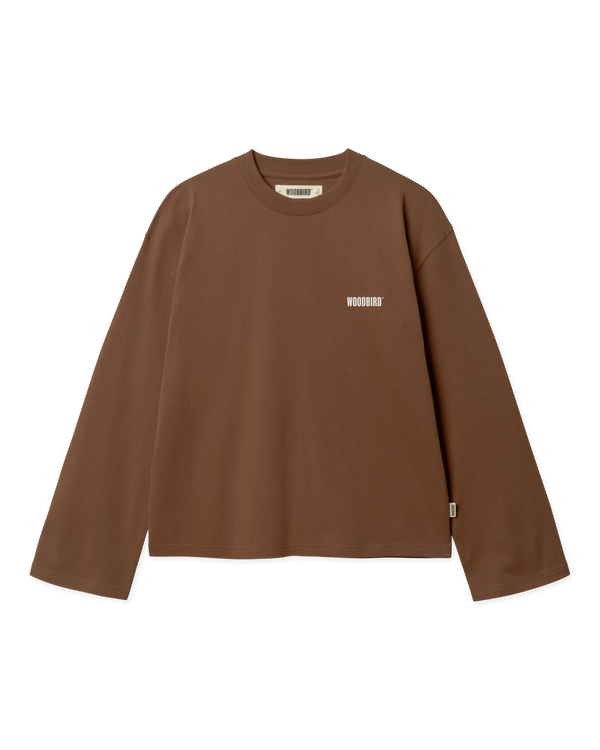 Woodbird Female WBJoul L/S WB Tee T-Shirts Mid Brown