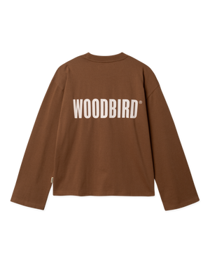 Woodbird Female WBJoul L/S WB Tee T-Shirts Mid Brown