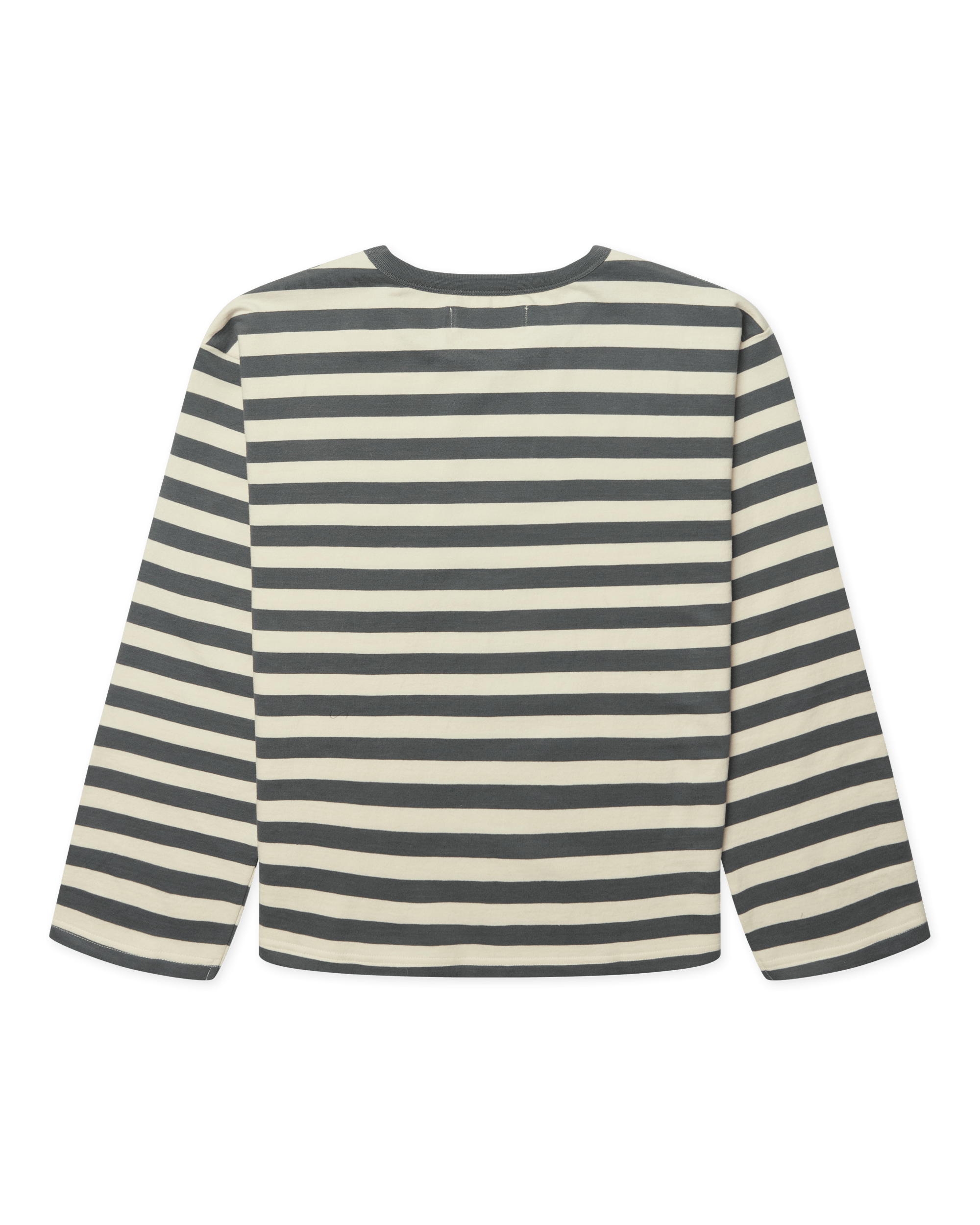 Woodbird Female WBJoul Wide Sleeve Stripe Tee T-Shirts White-Slate Blue