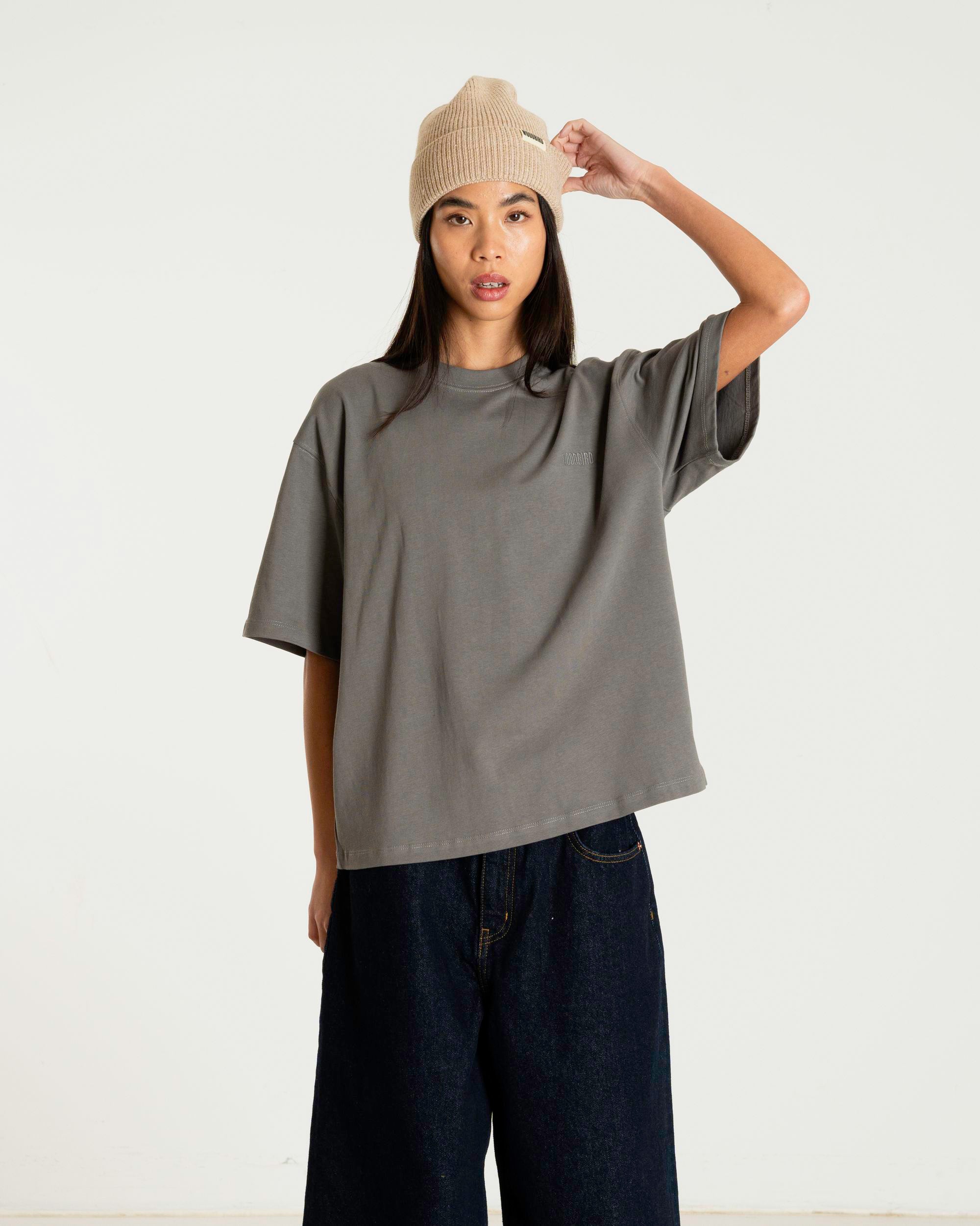 Woodbird Female WBJuno Base Tee T-Shirts Antra Grey