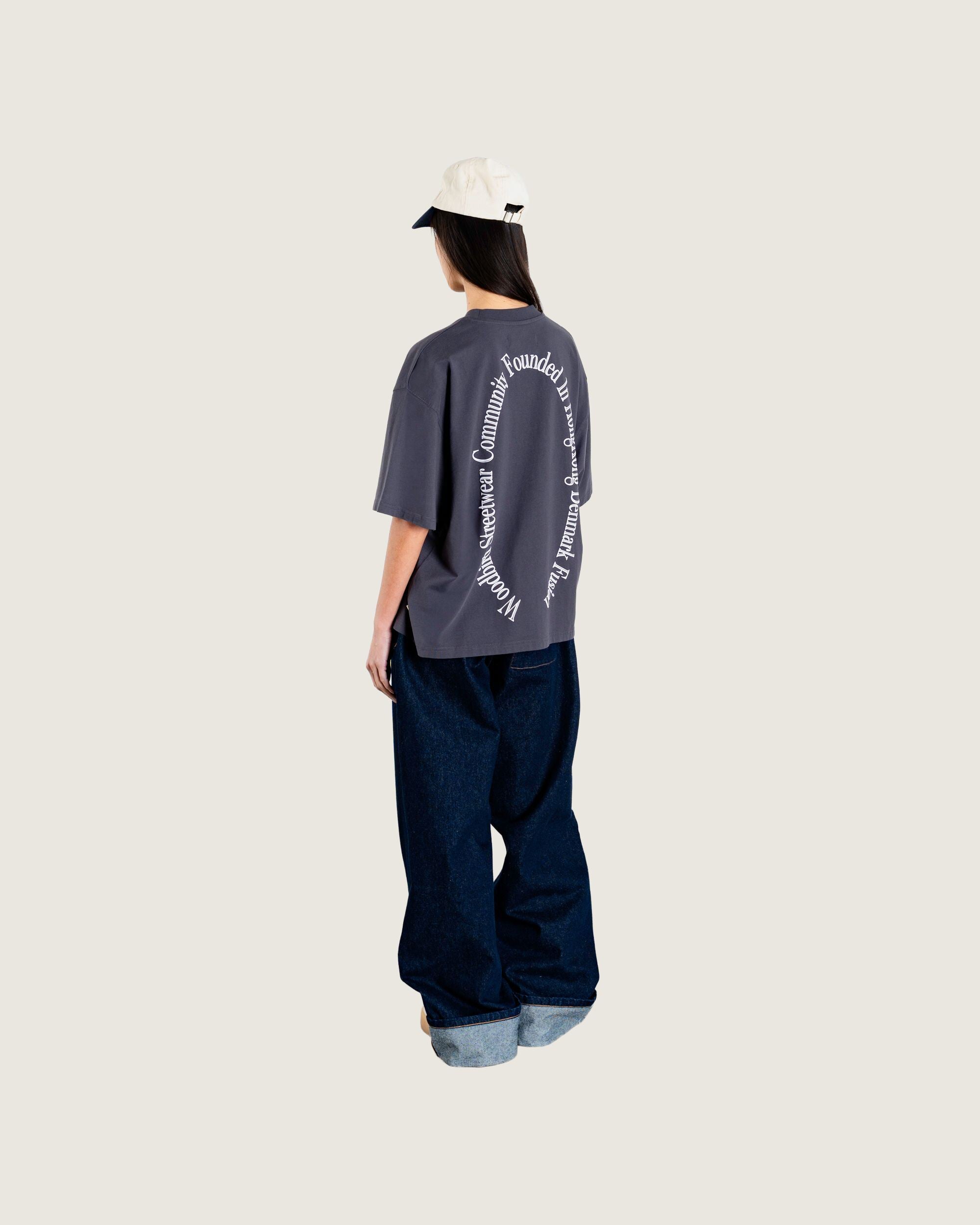 Woodbird Female WBJuno Founded tee T-Shirts Asphalt
