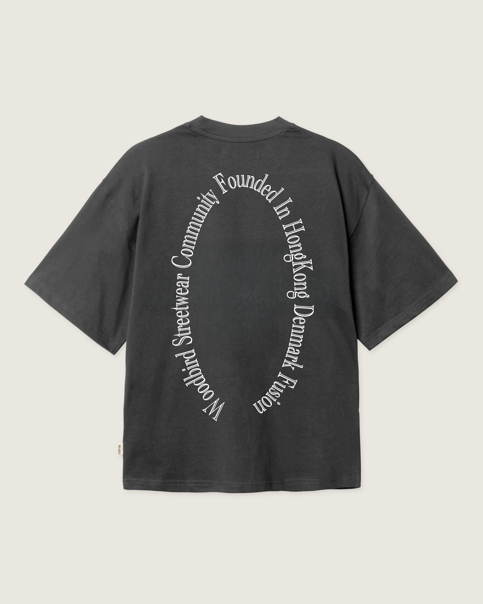 Woodbird Female WBJuno Founded tee T-Shirts Asphalt