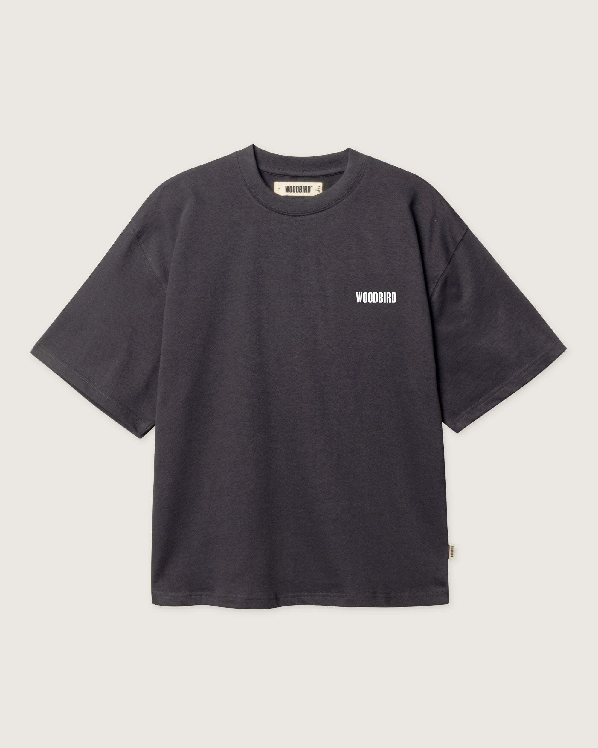Woodbird Female WBJuno Founded tee T-Shirts Asphalt