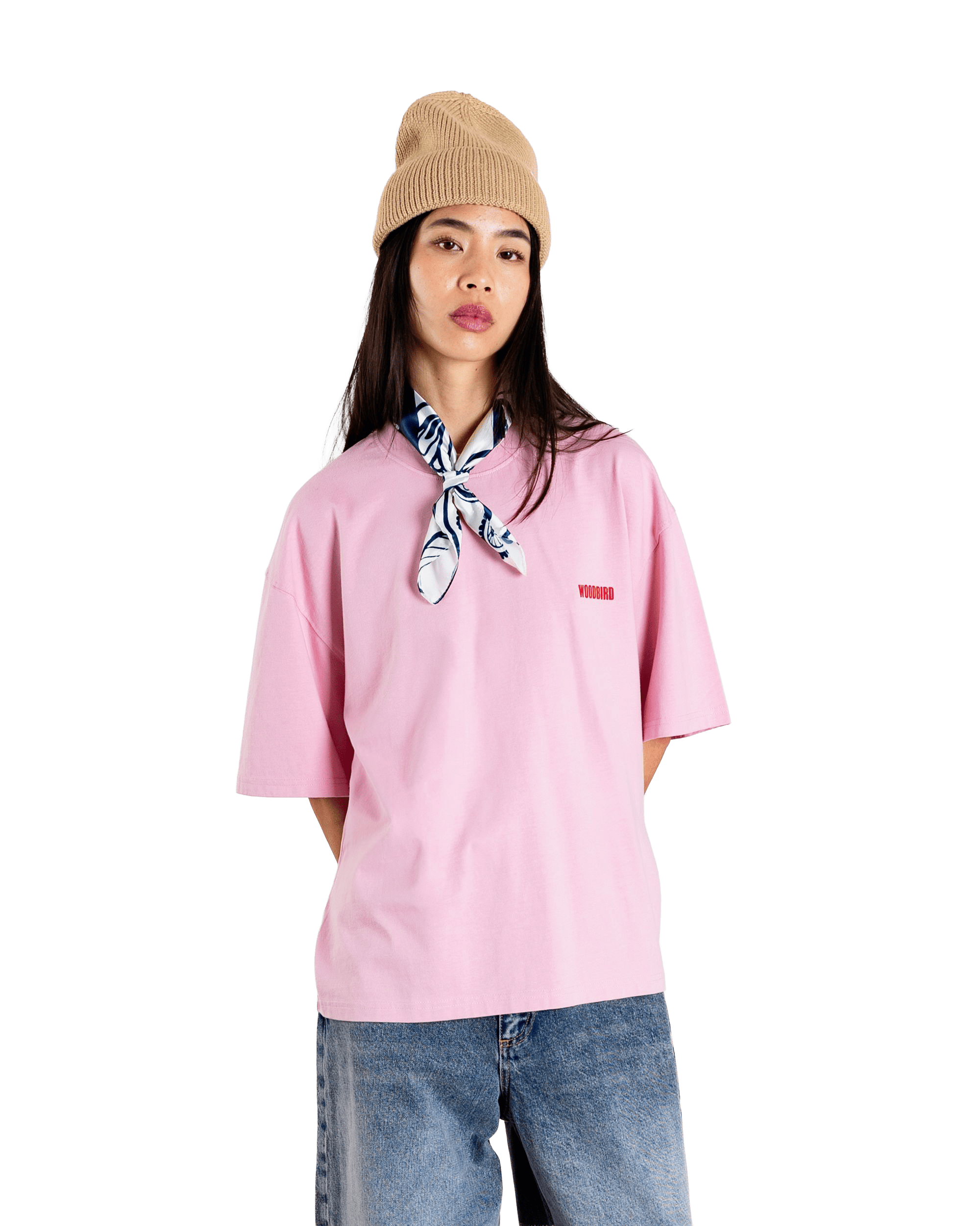 Woodbird Female WBJuno Founded tee T-Shirts Dusty Rose