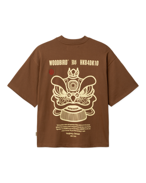 Woodbird Female WBJuno Lion Tee T-Shirts Mid Brown