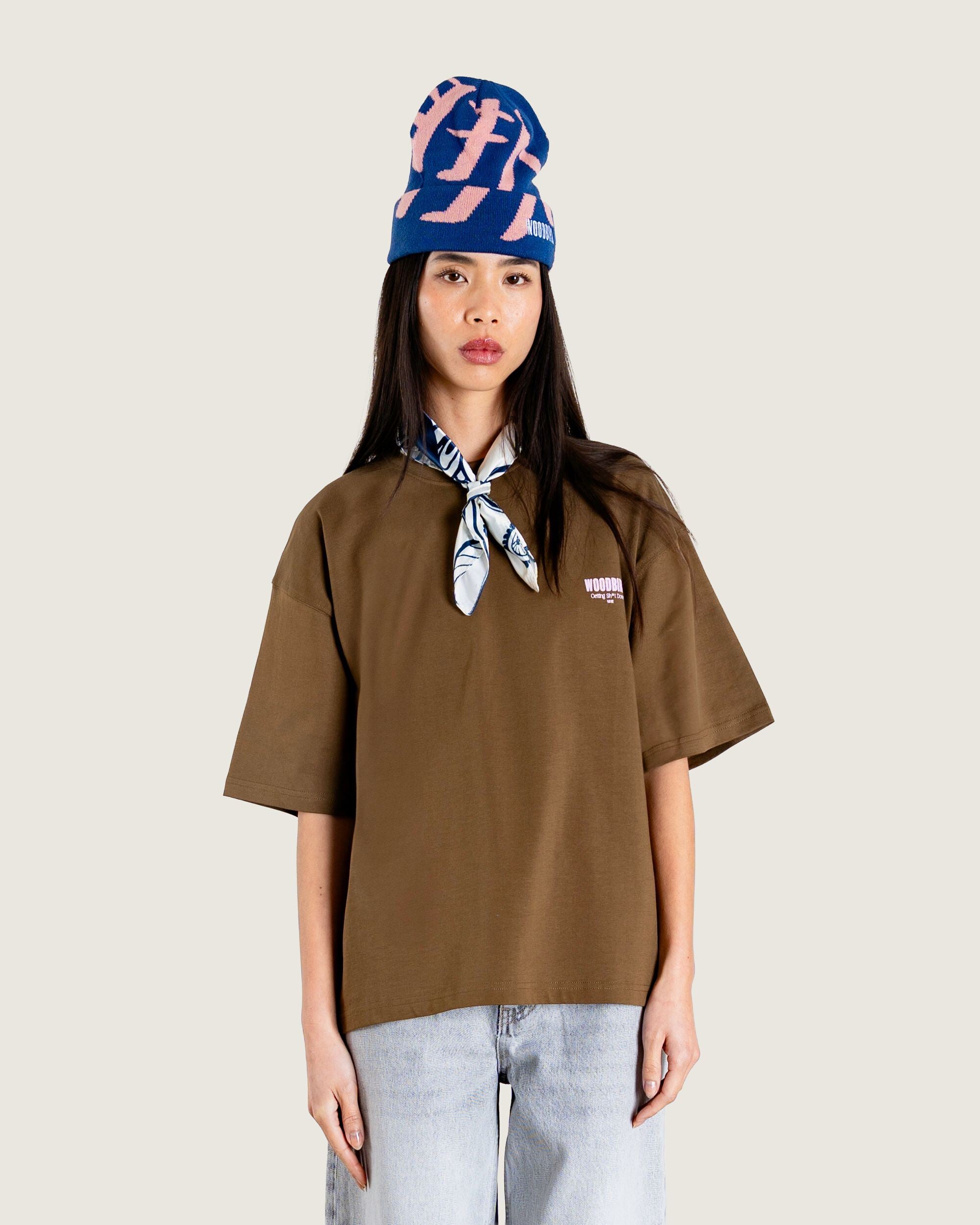 Woodbird Female WBJuno Pho Tee T-Shirts Dark Brown