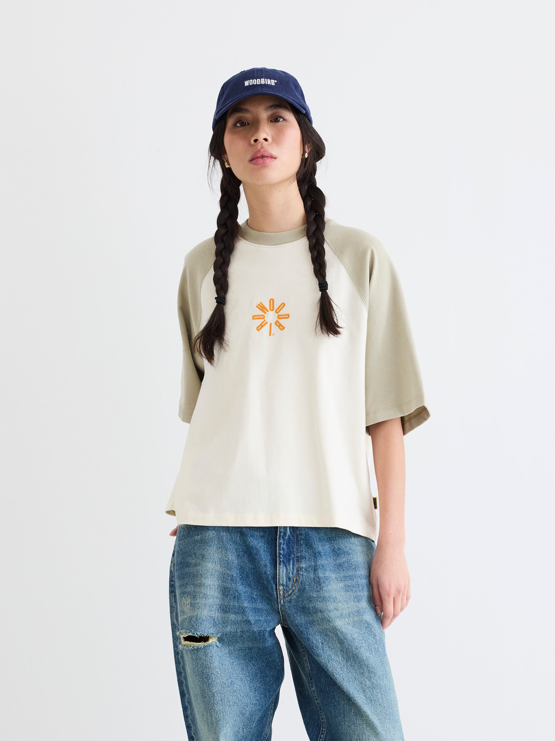 Woodbird Female WBJuno Sweat Tee T-Shirts Stone