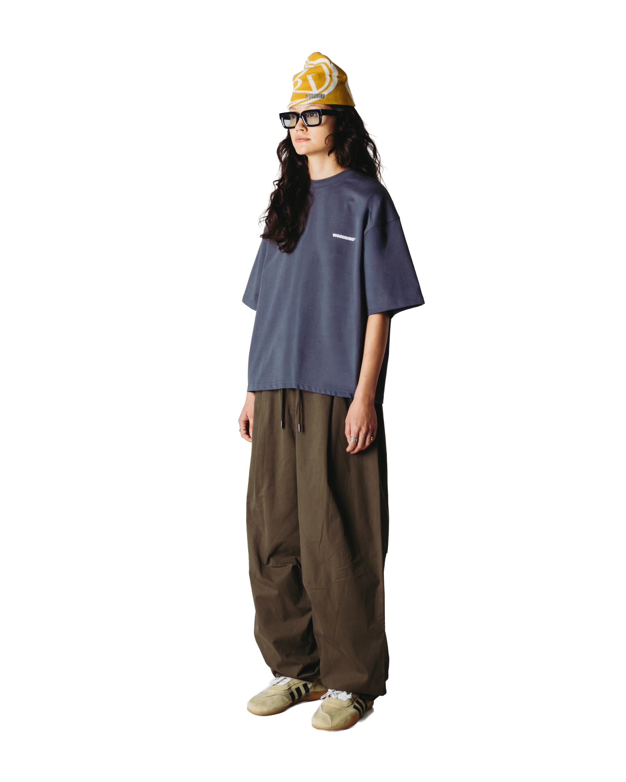Woodbird Female WBJuno Tram Tee T-Shirts Slate Blue