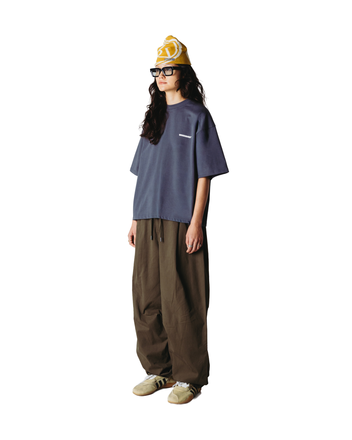 Woodbird Female WBJuno Tram Tee T-Shirts Slate Blue