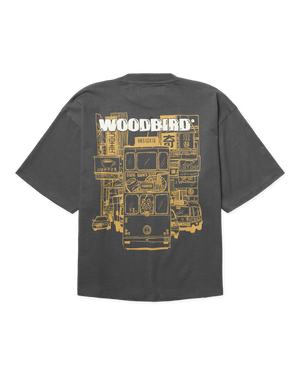 Woodbird Female WBJuno Tram Tee T-Shirts Slate Blue