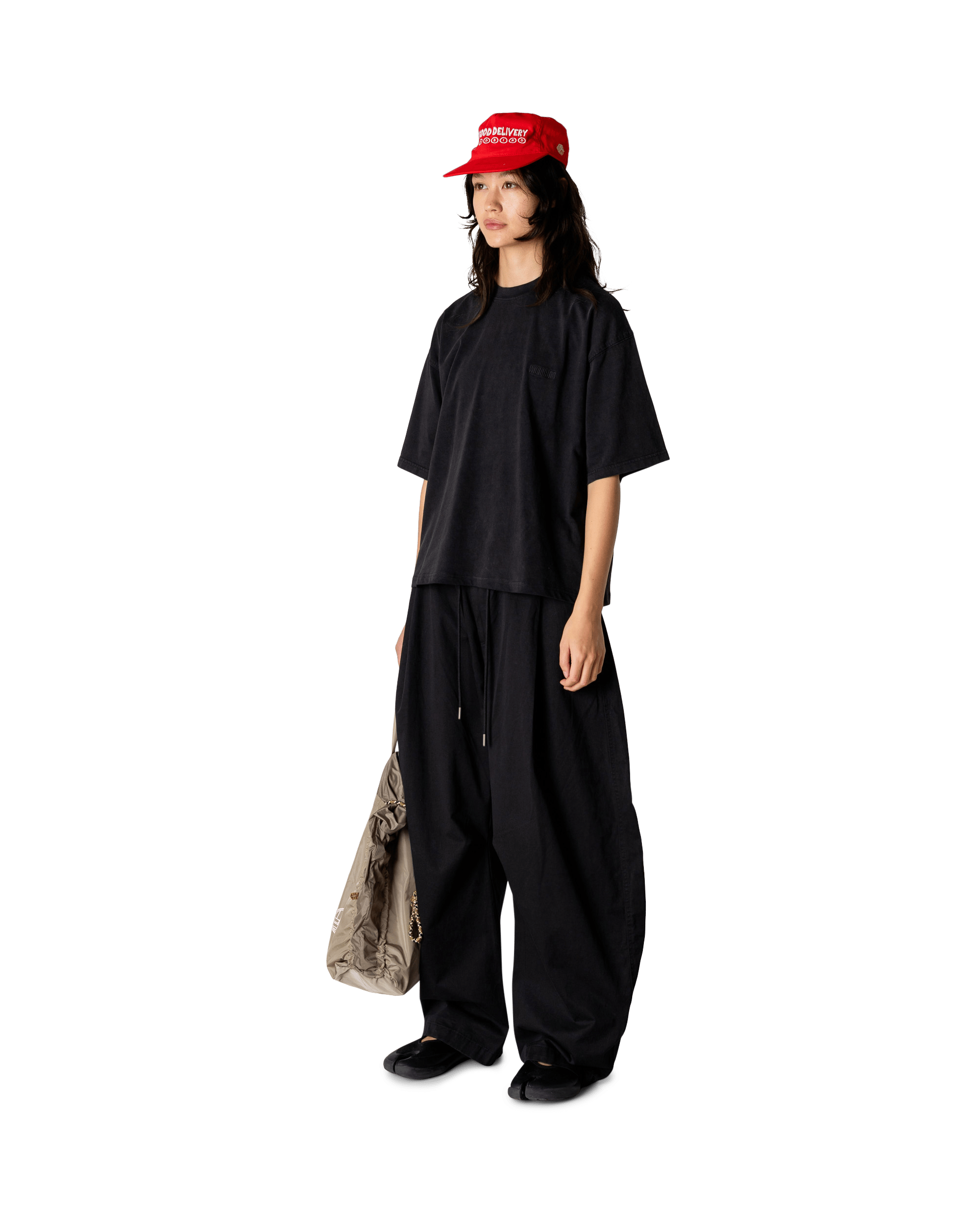 Woodbird Female WBJuno Warp Acid Tee T-Shirts Washed Black