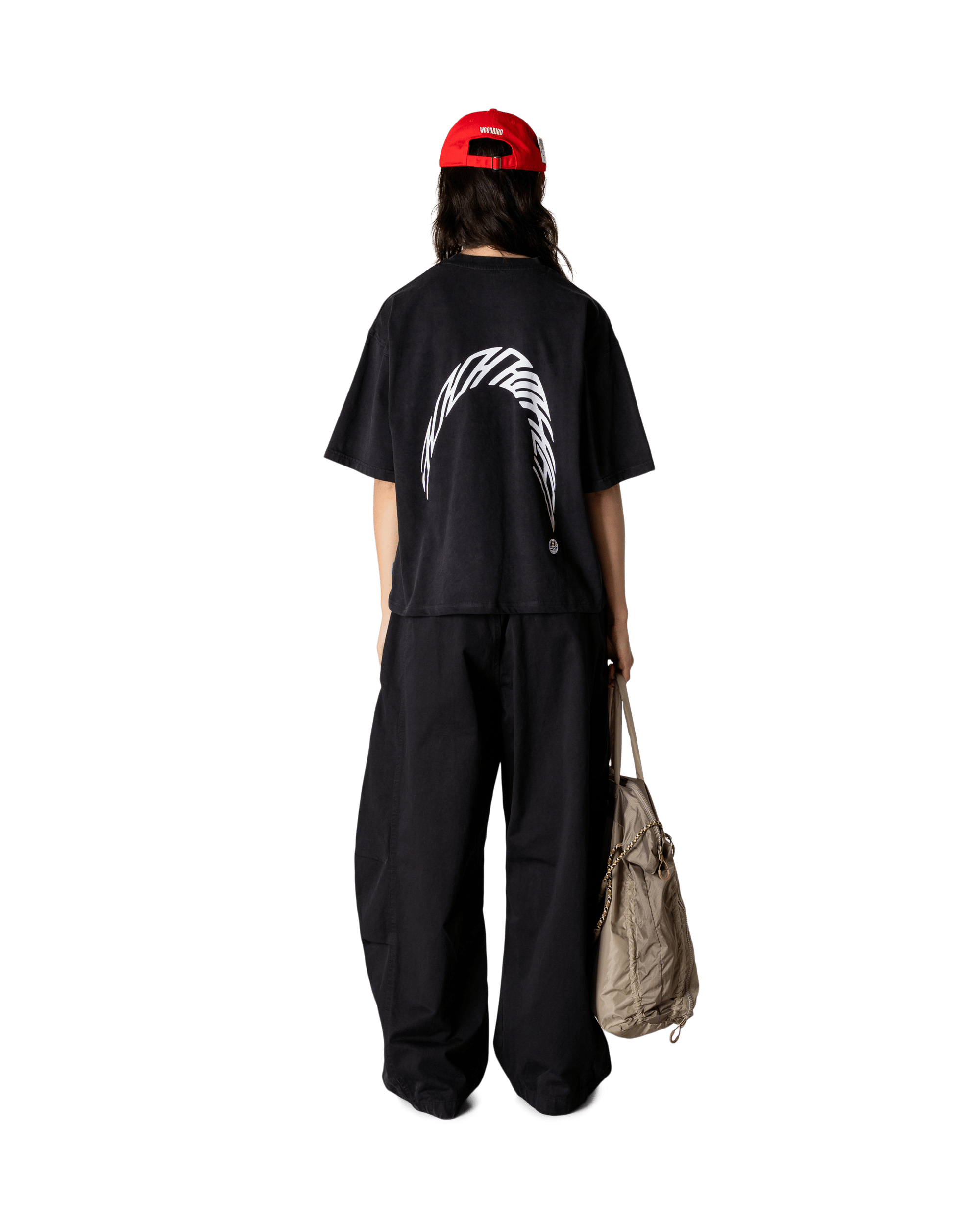 Woodbird Female WBJuno Warp Acid Tee T-Shirts Washed Black